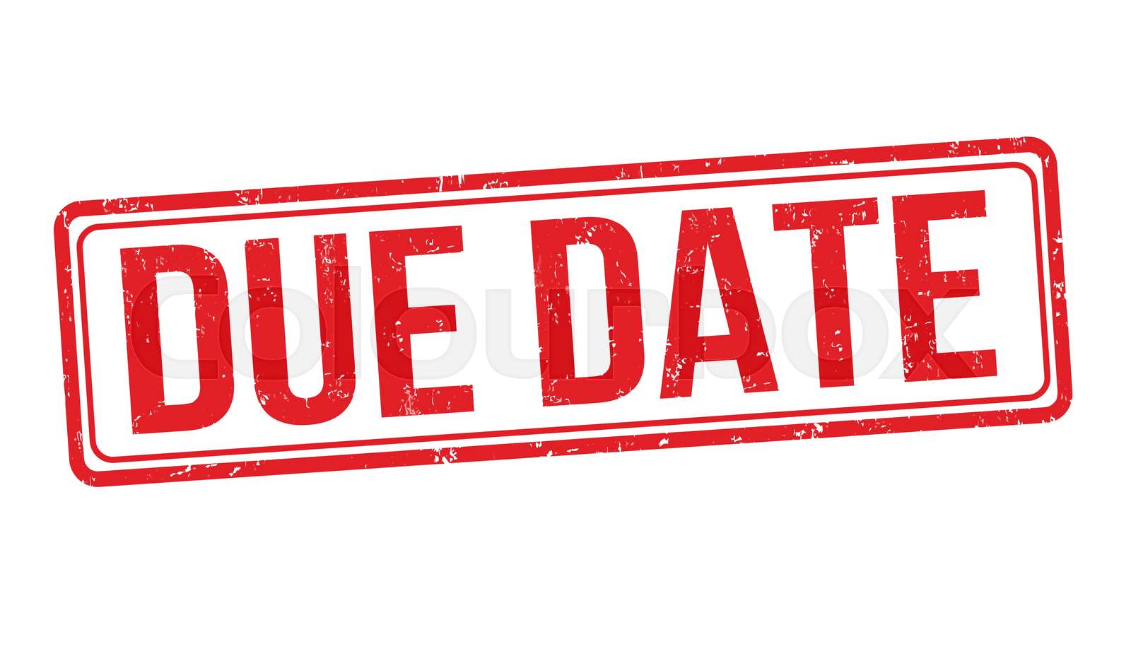 Due Date Sign Or Stamp Stock Vector Colourbox
