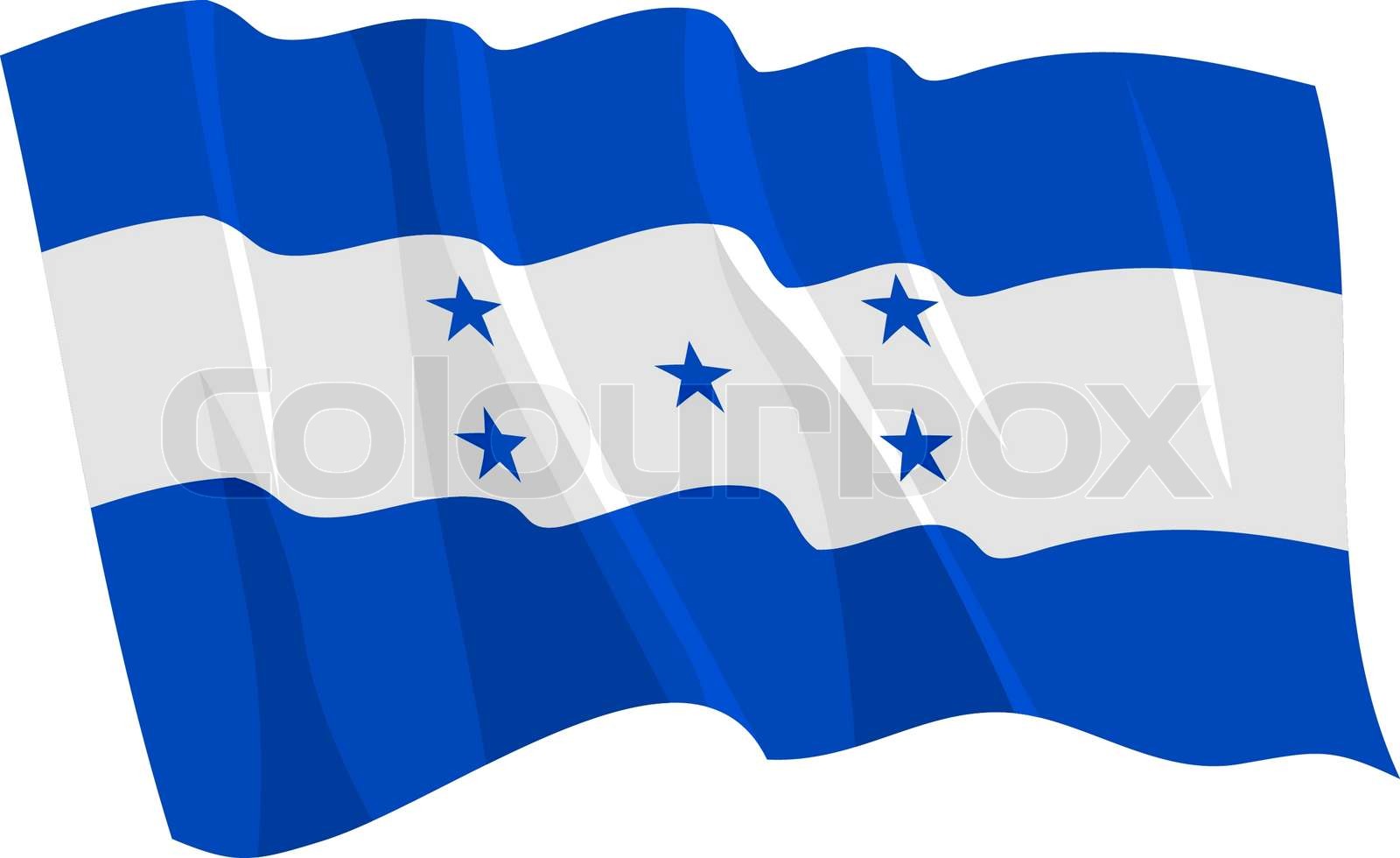 Politische winkenden Flagge von Honduras StockVektor Colourbox