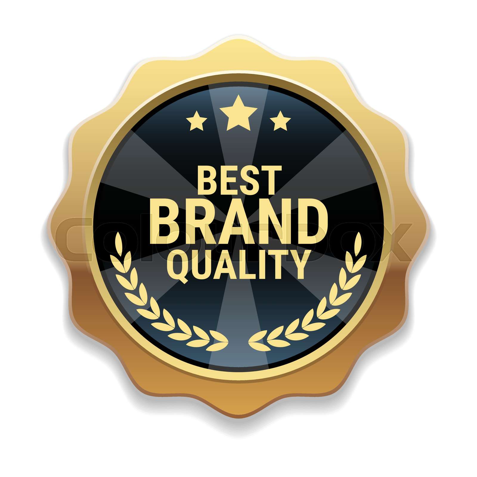 Golden badge. Quality marker. | Stock vector | Colourbox