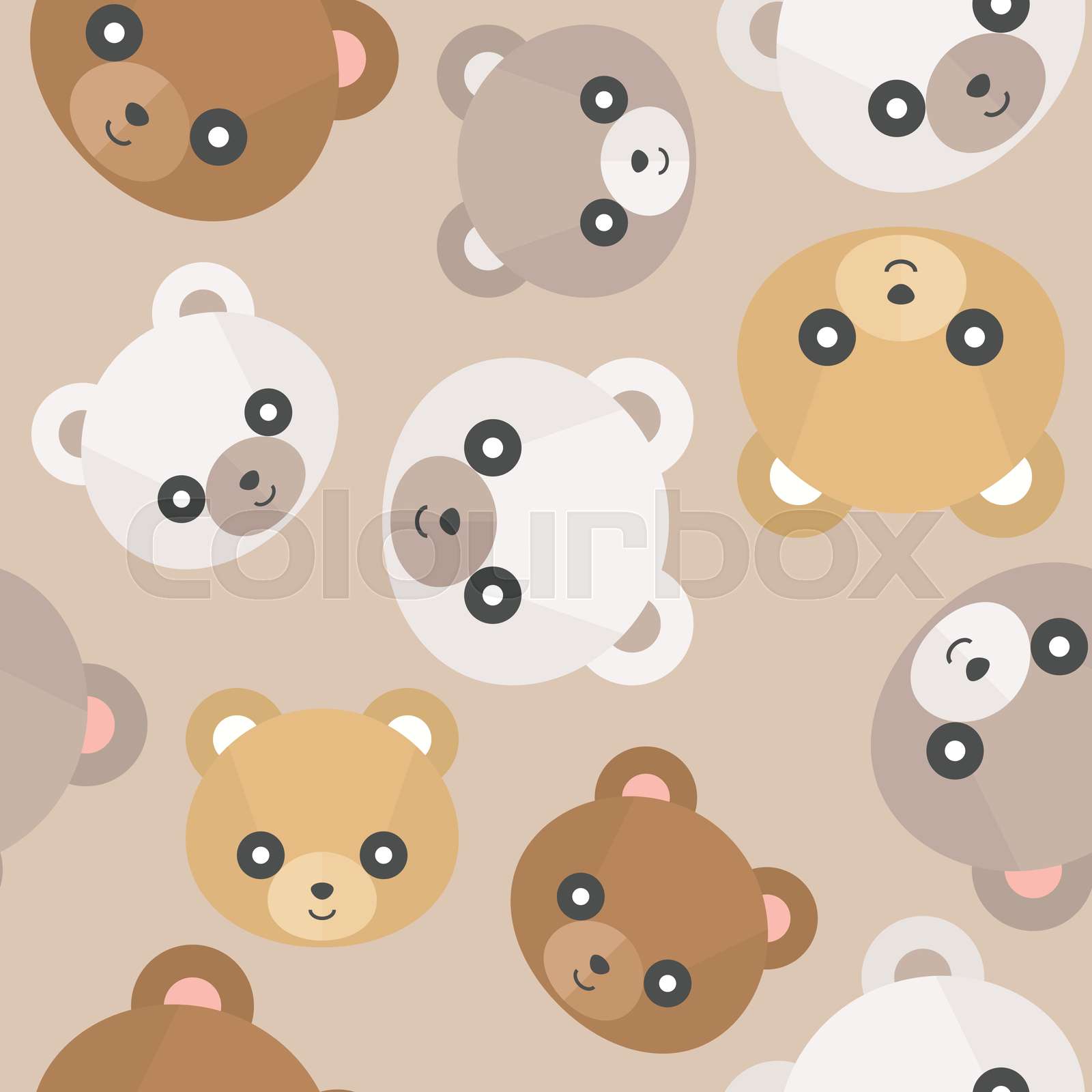 Teddy Bear Pattern Wallpaper