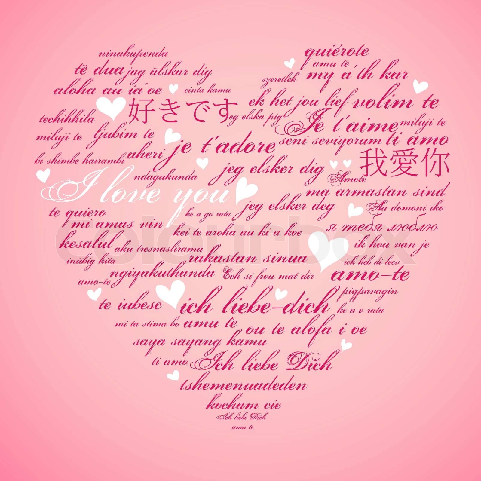 Say I Love You In Many Languages Stock Vector Colourbox Say I Love You In Many Languages Stock Vector Colourbox