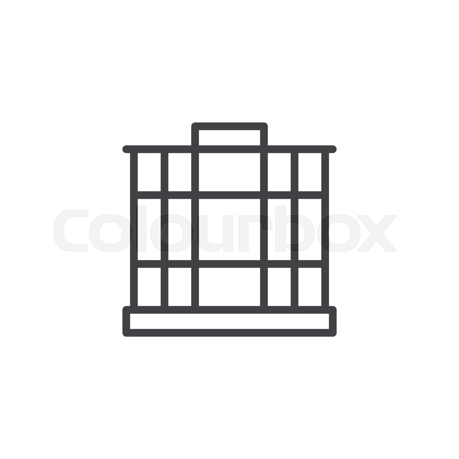 Animal Cage outline icon Stock vector Colourbox