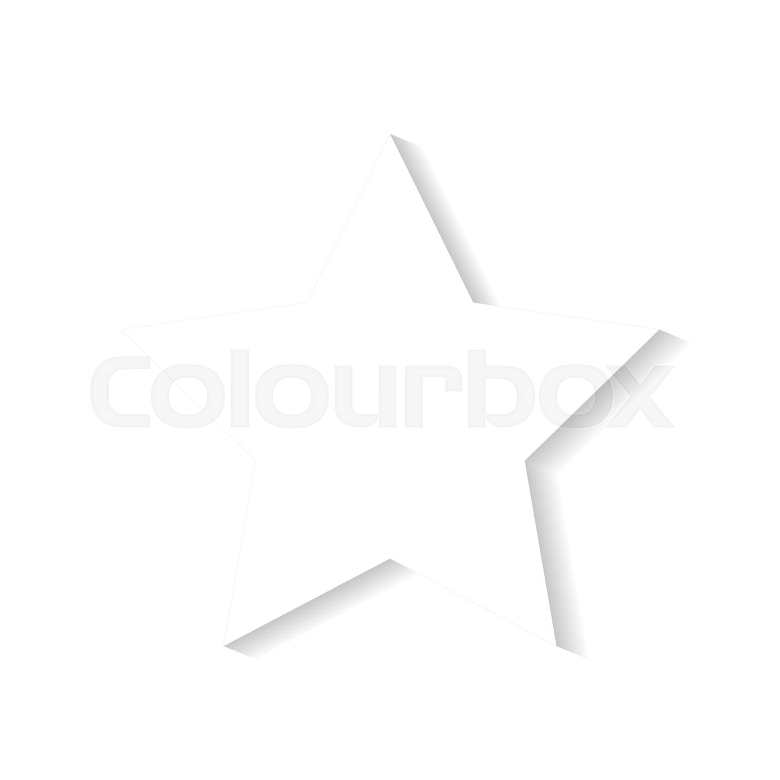 Star with shadow | Stock vector | Colourbox
