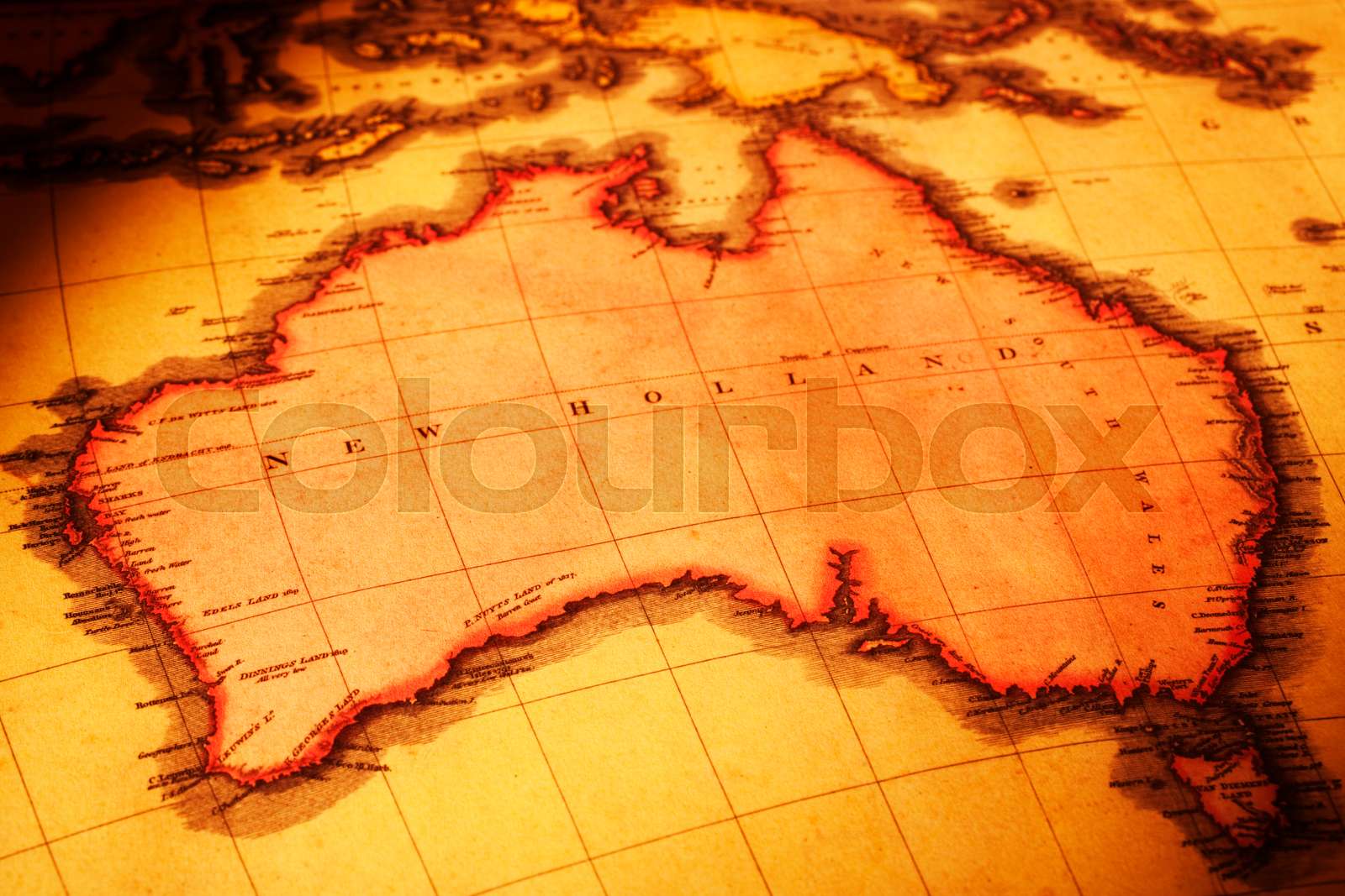 Old Map of Australia | Stock image | Colourbox