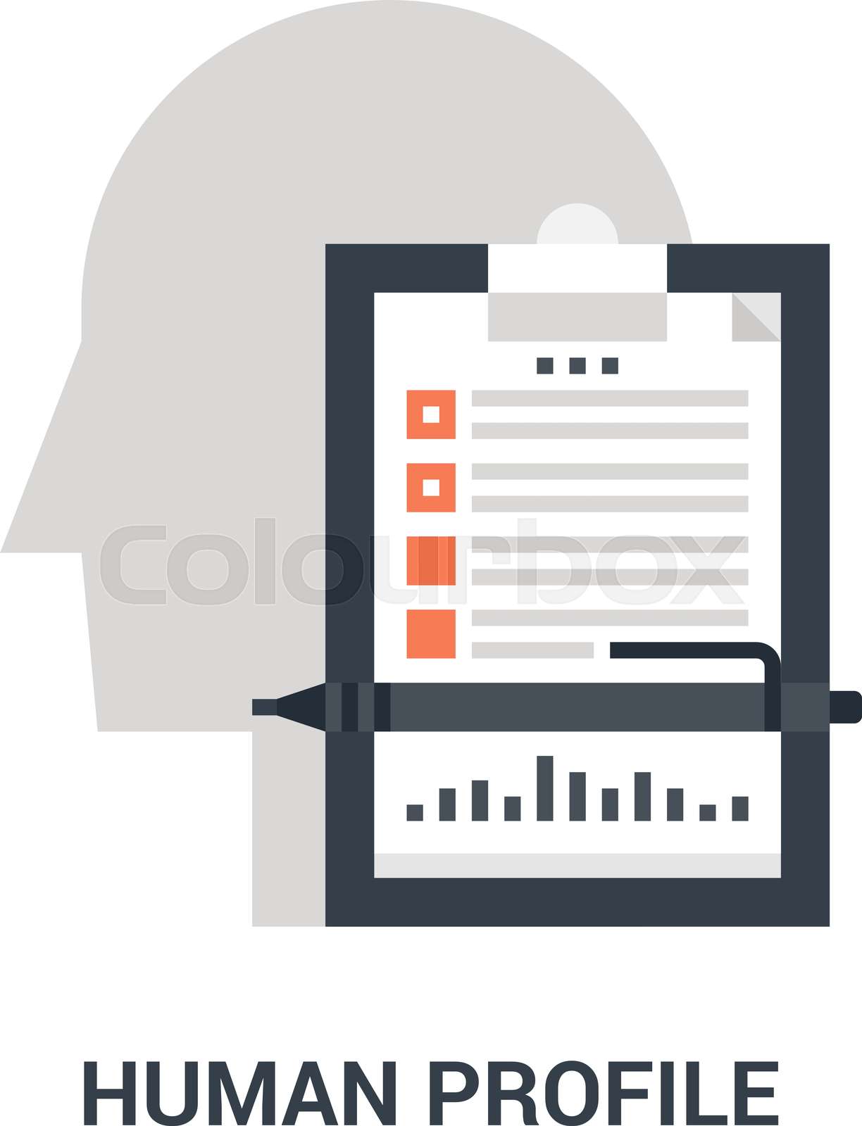 human profile icon concept | Stock vector | Colourbox