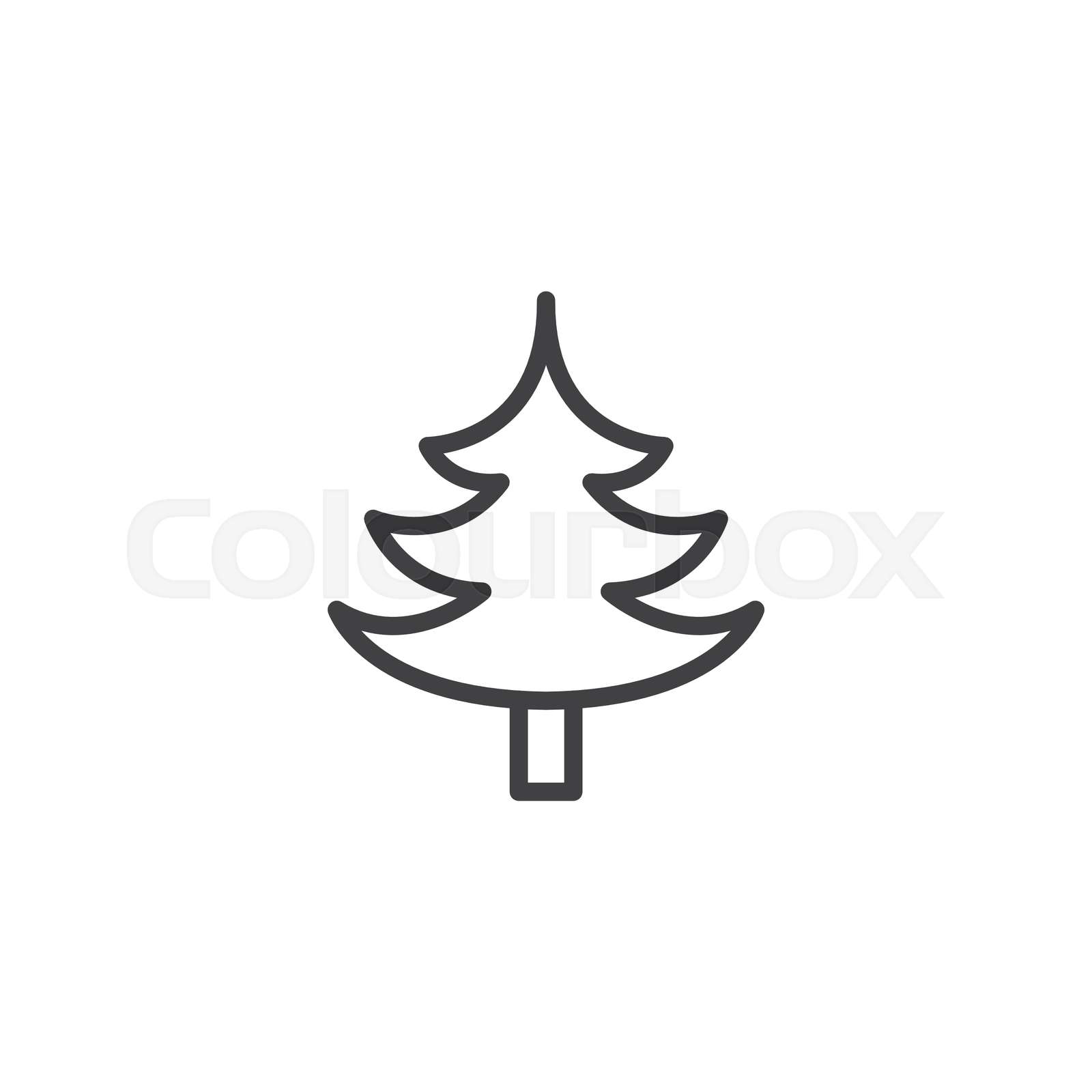 Spruce tree outline icon | Stock vector | Colourbox