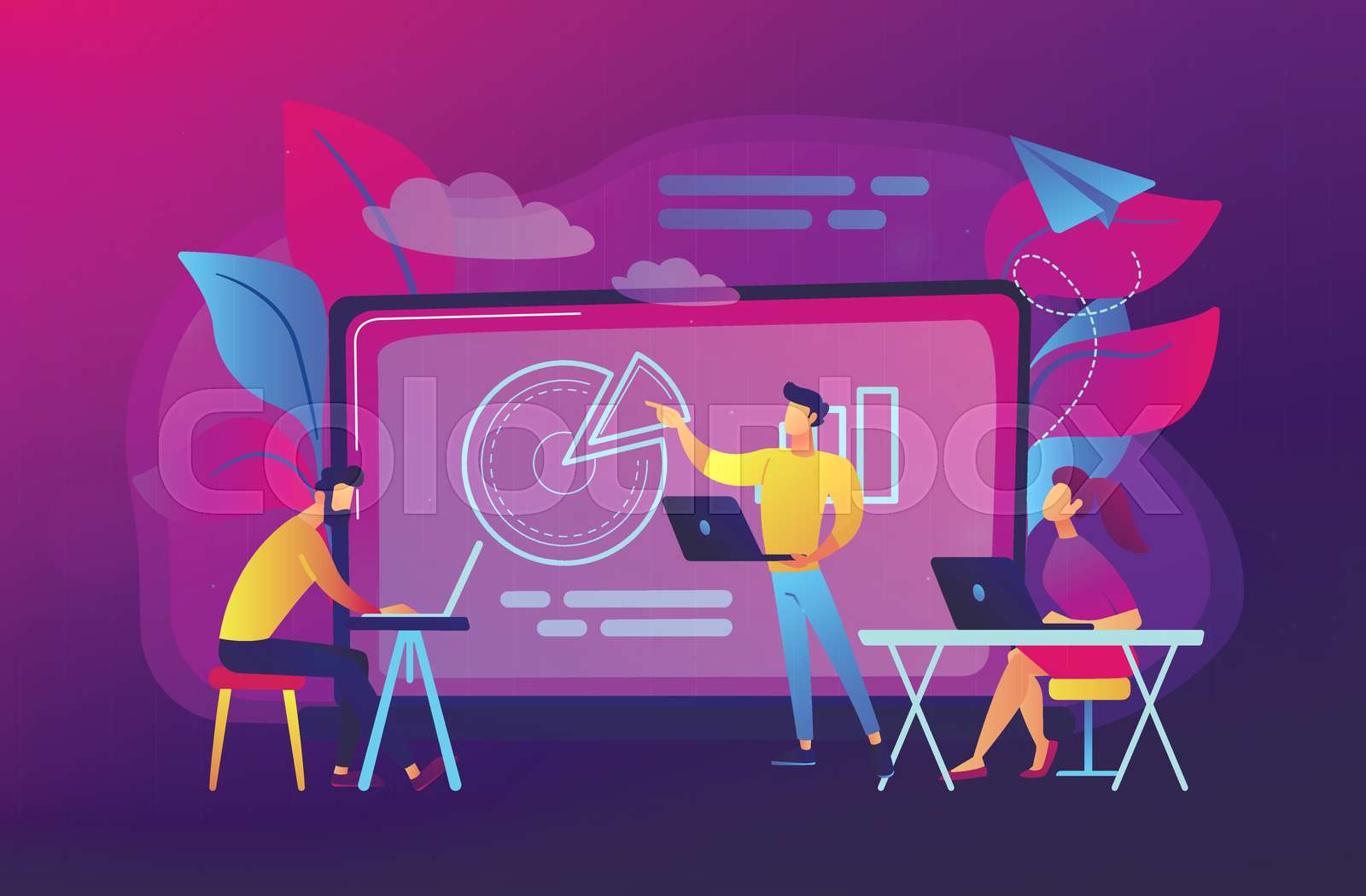 Digital classroom concept vector illustration. Stock vector Colourbox