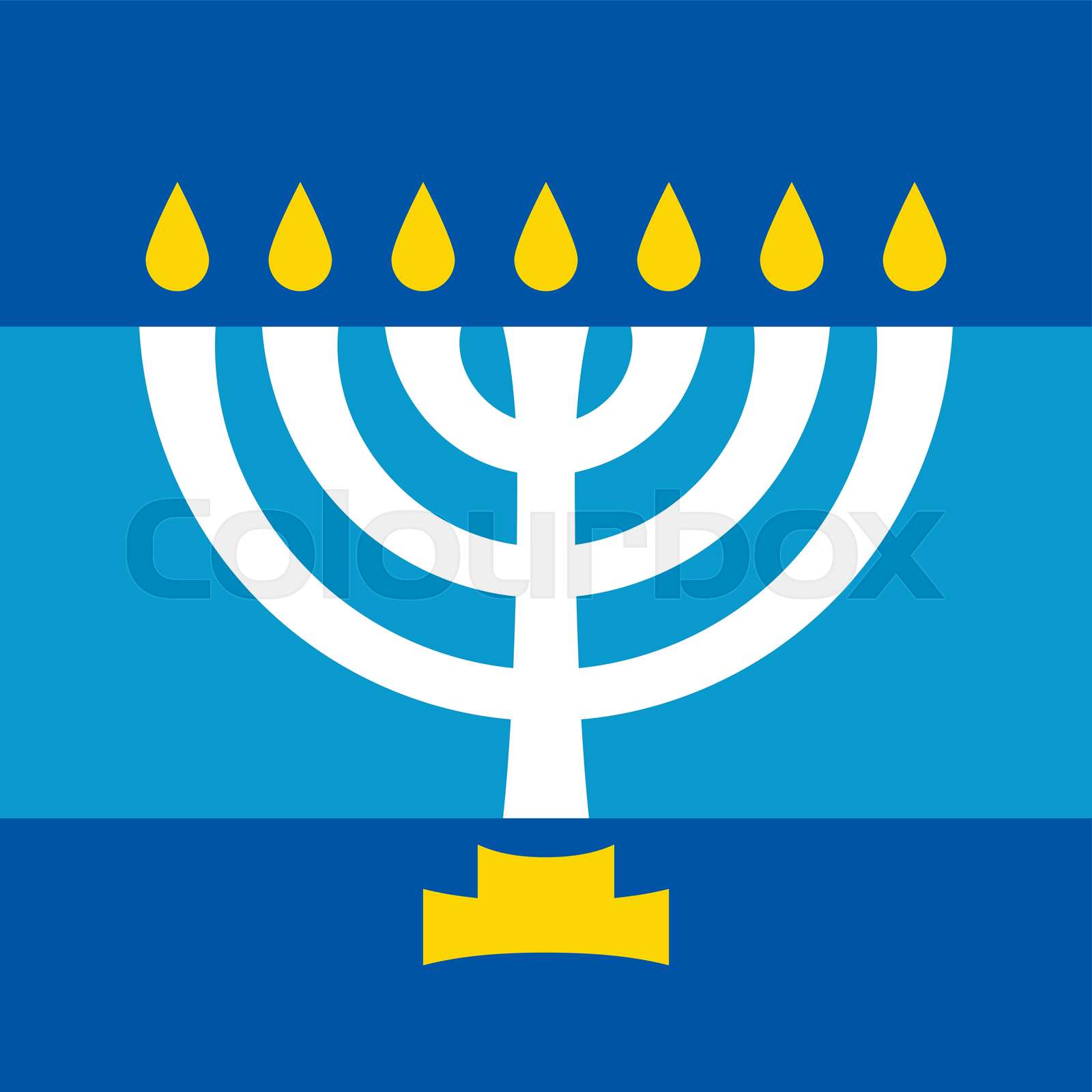 Menorah (ancient Hebrew sacred sevencandleholder) Stock vector