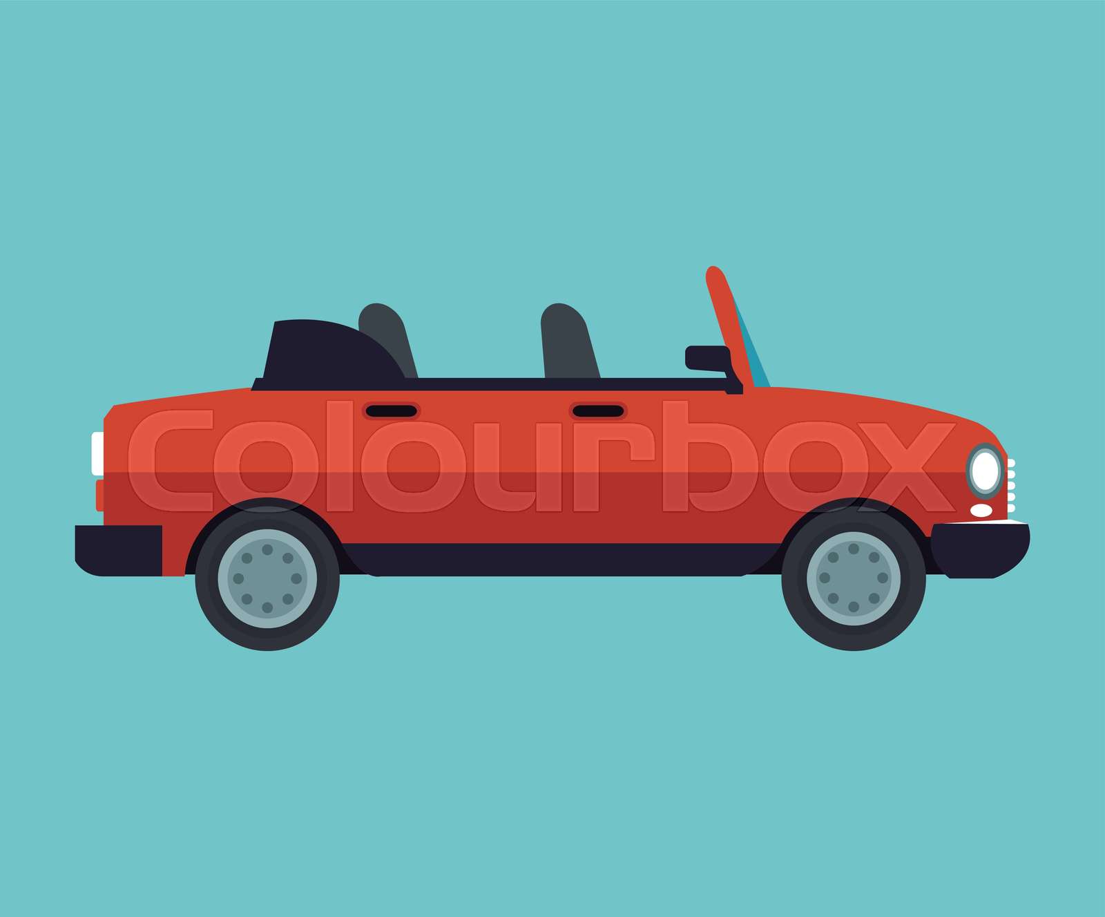 convertible car sport vehicle Stock vector Colourbox