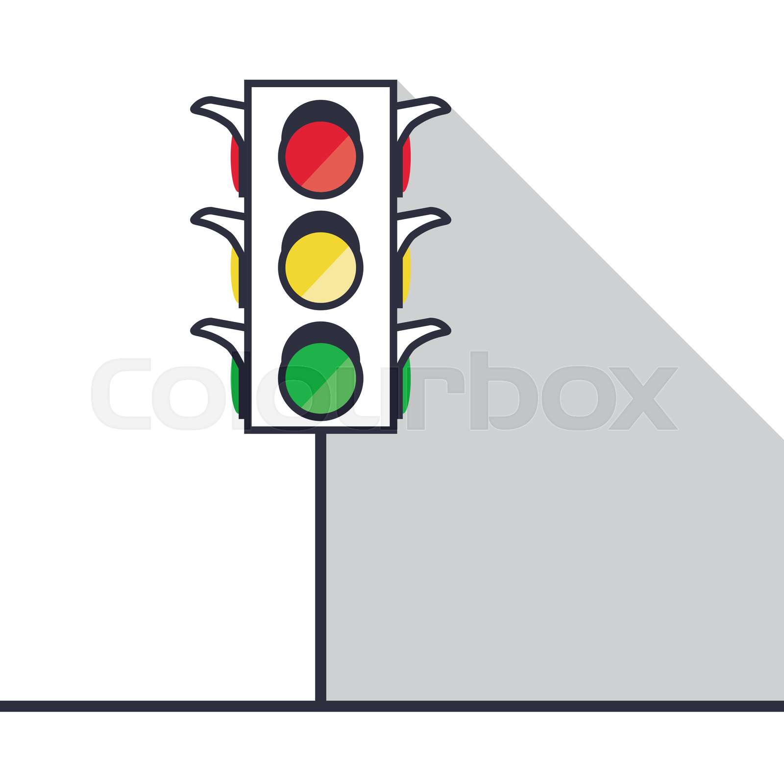 Semaphore Trafficlight Sign Design Stock Vector Colourbox