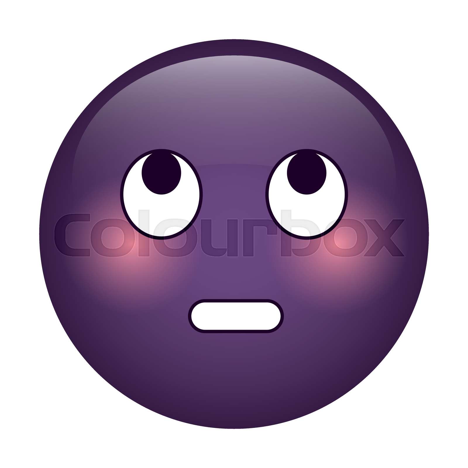 eye rolling emoticon funny icon Stock vector Colourbox