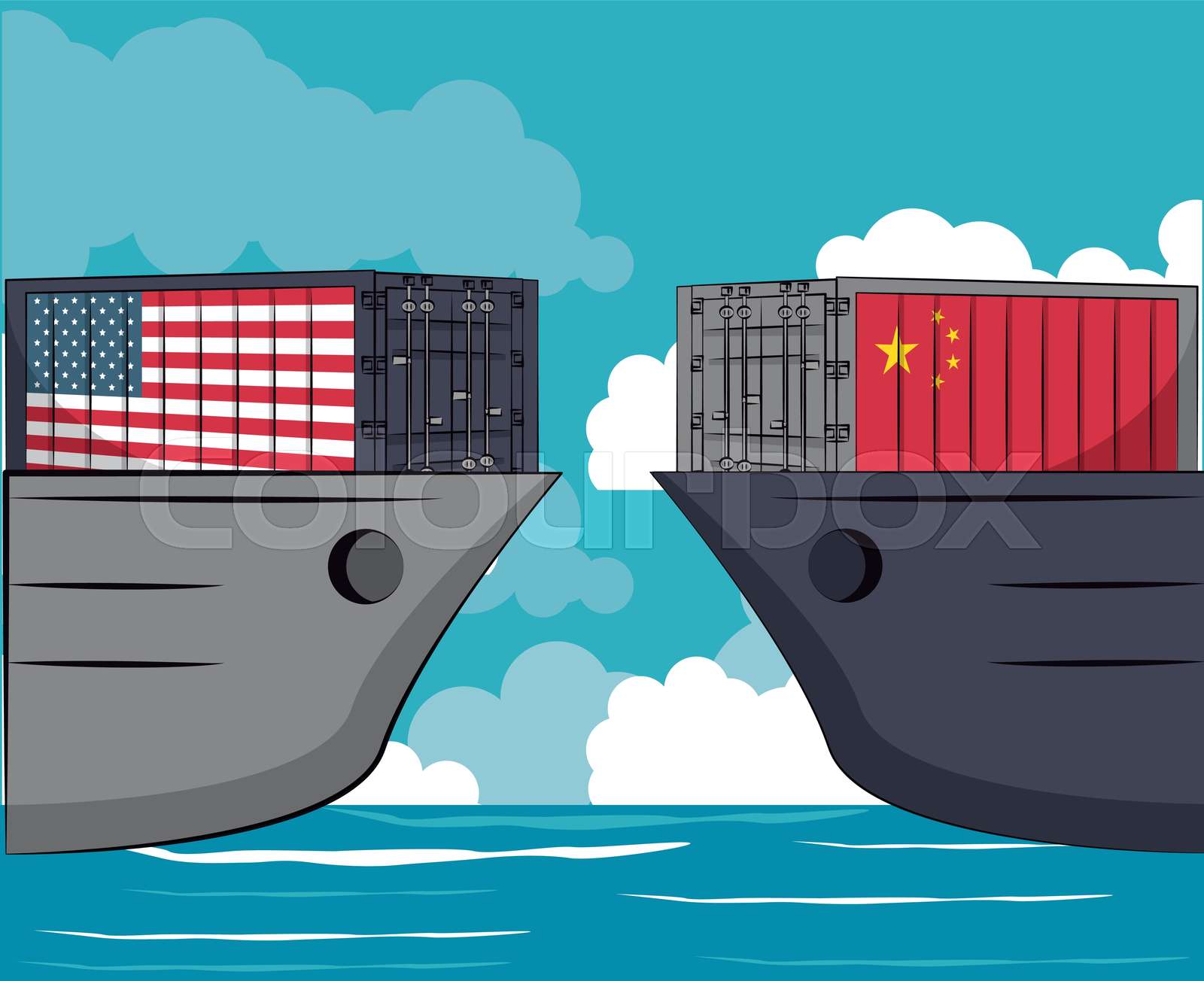 Trade War Concept Stock Vector Colourbox Trade War Concept Stock Vector Colourbox