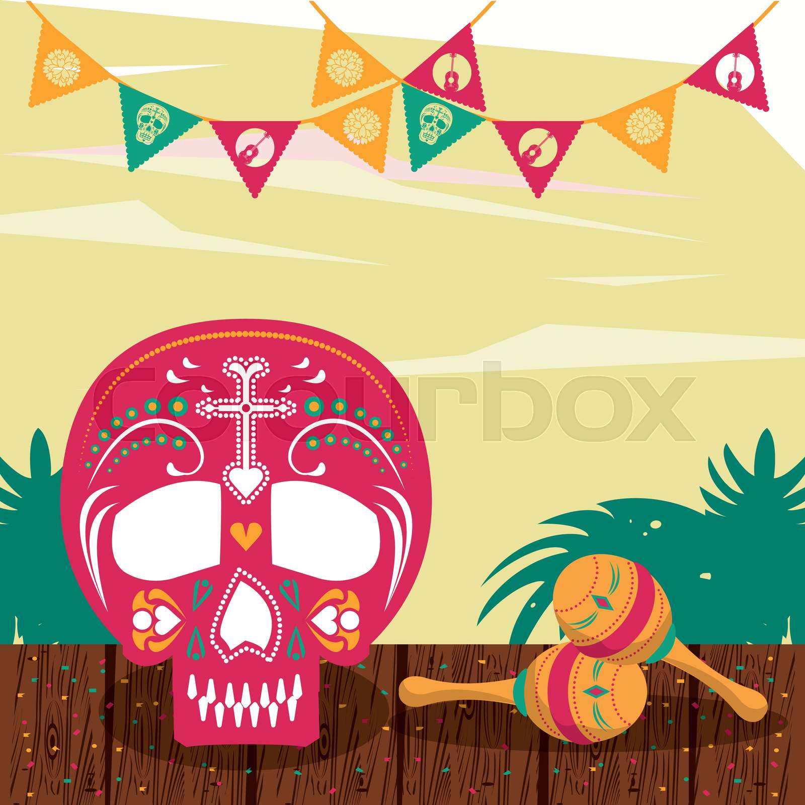 day of the dead skull | Stock vector | Colourbox