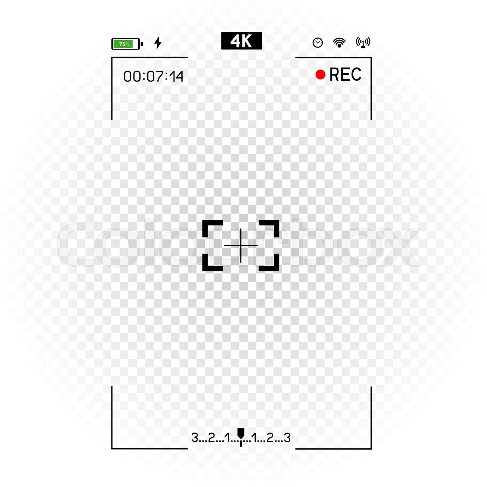 camera vertical viewfinder template Stock vector Colourbox