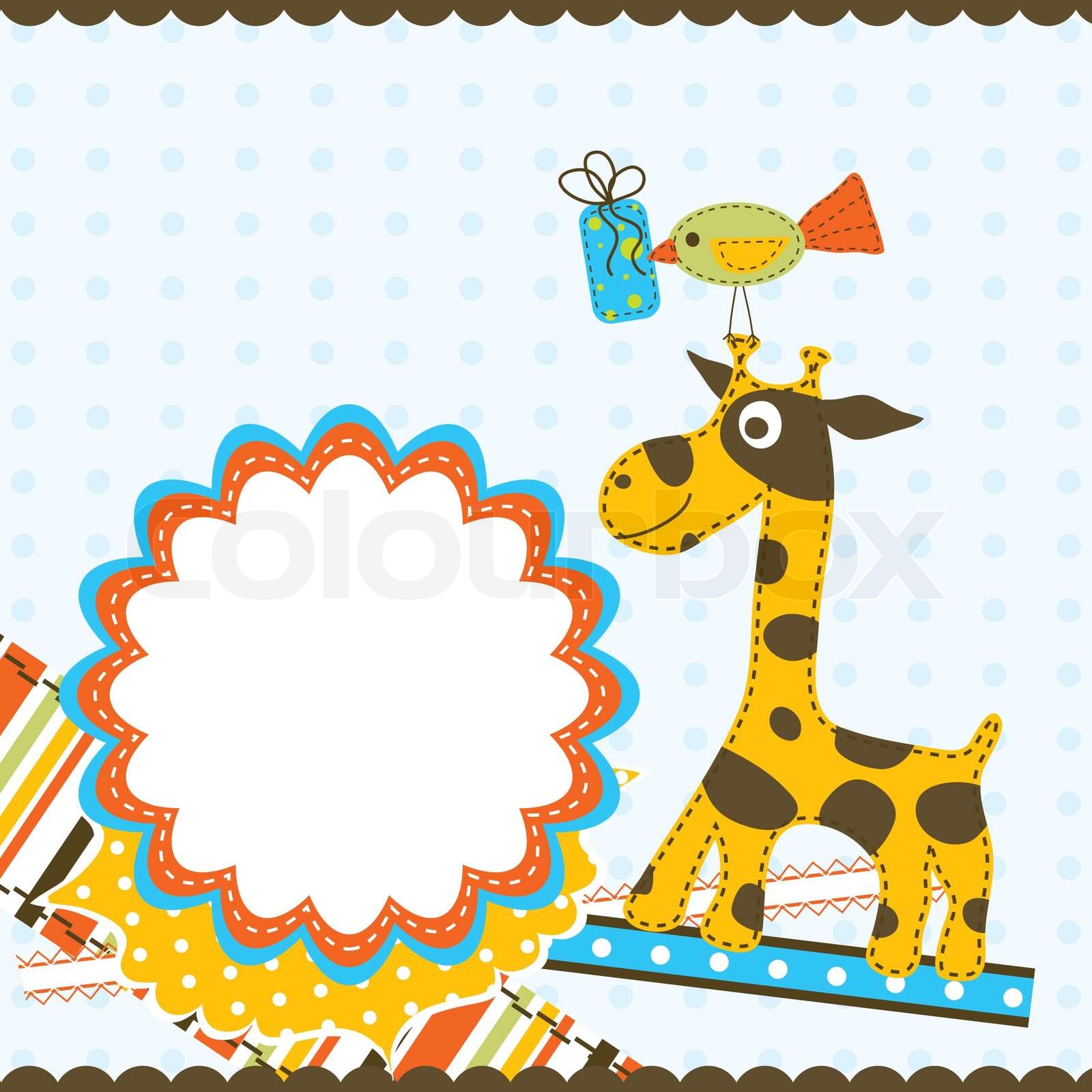 Vorlage Grußkarte, Vektor- | Stock-Vektor | Colourbox