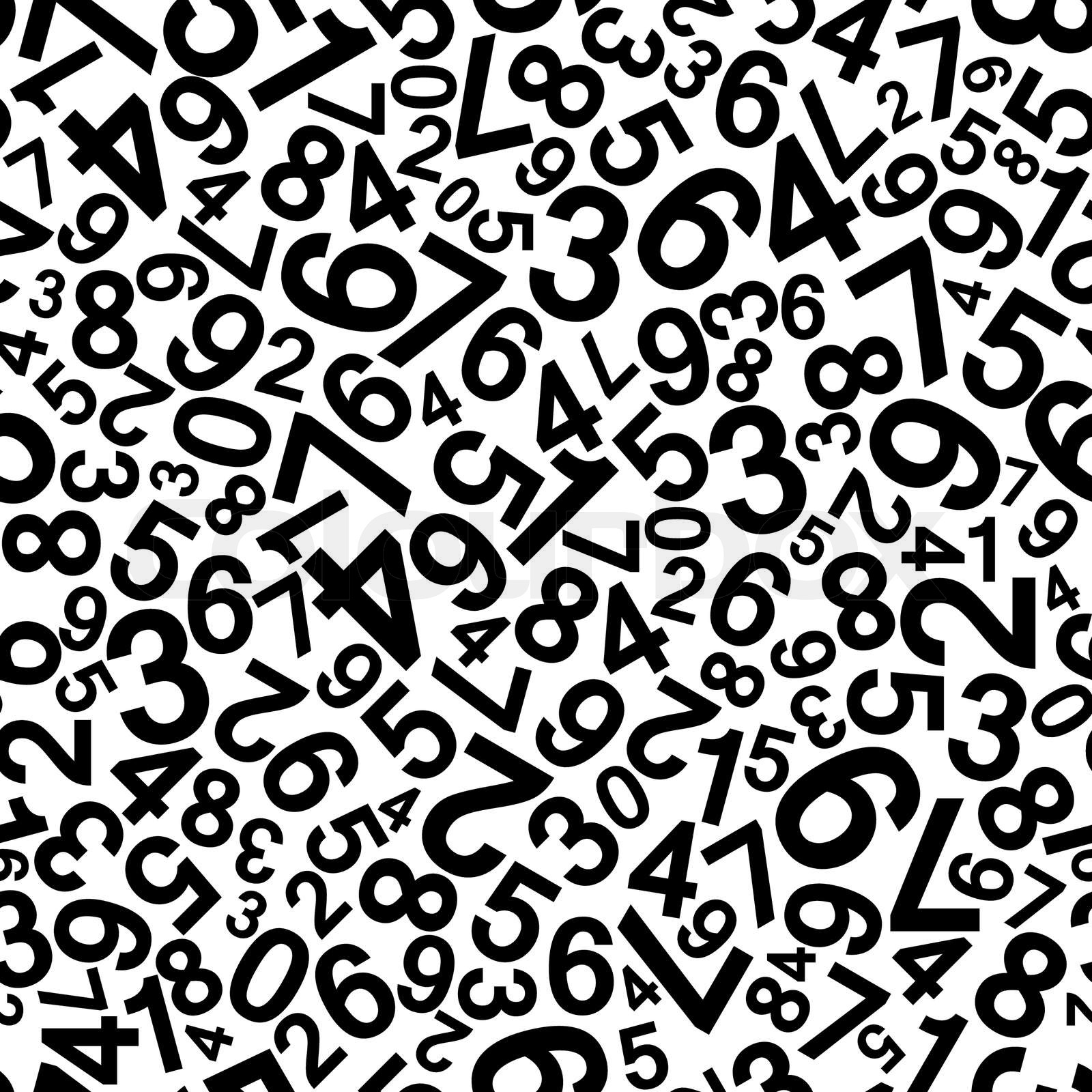 Seamless background with numbers | Stock vector | Colourbox