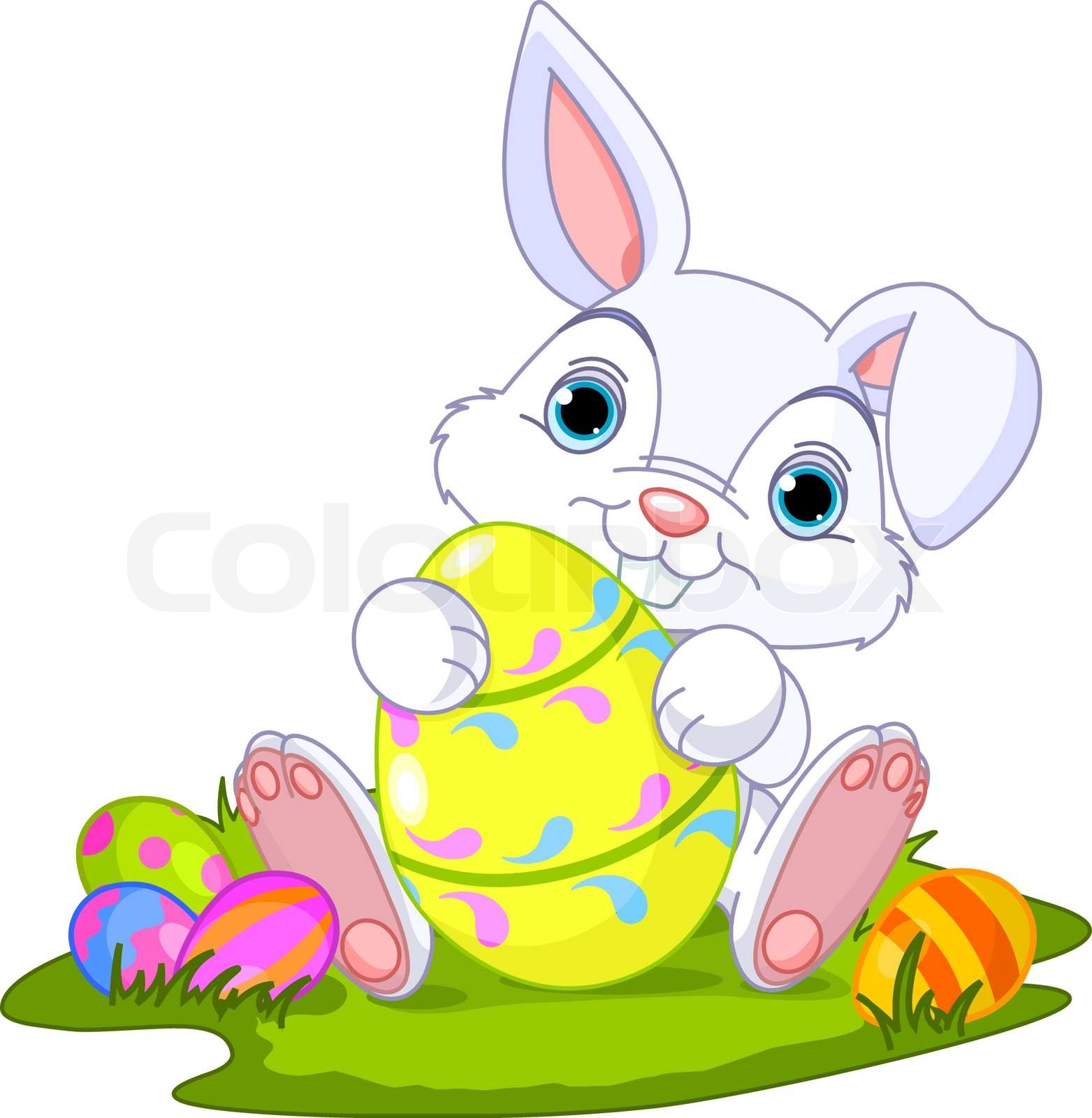 Osterhase mit Osterei | Stock-Vektor | Colourbox