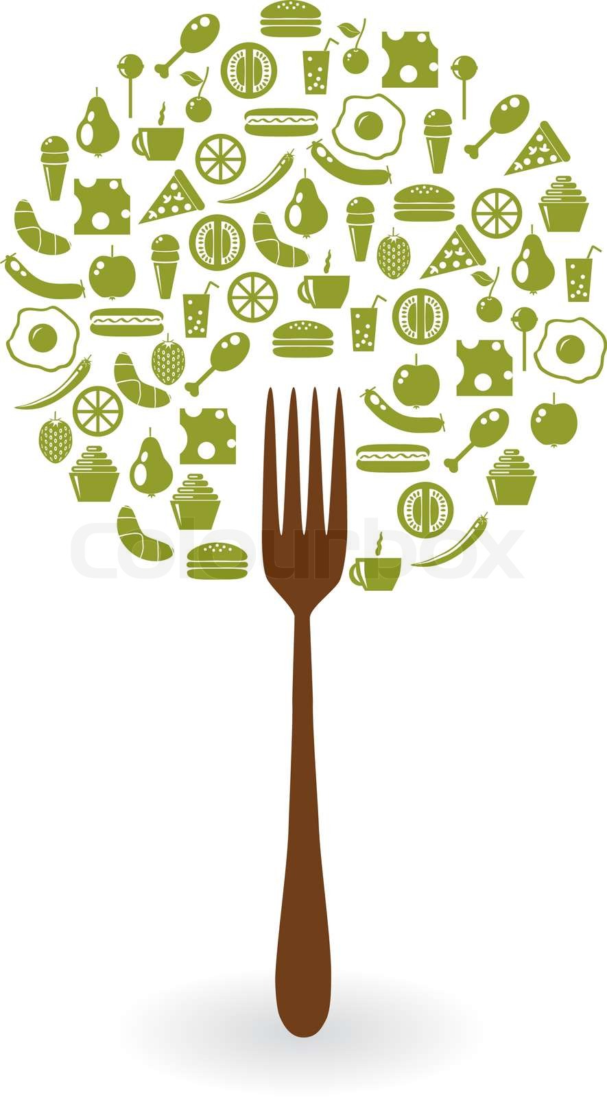 foods tree Stock vector Colourbox