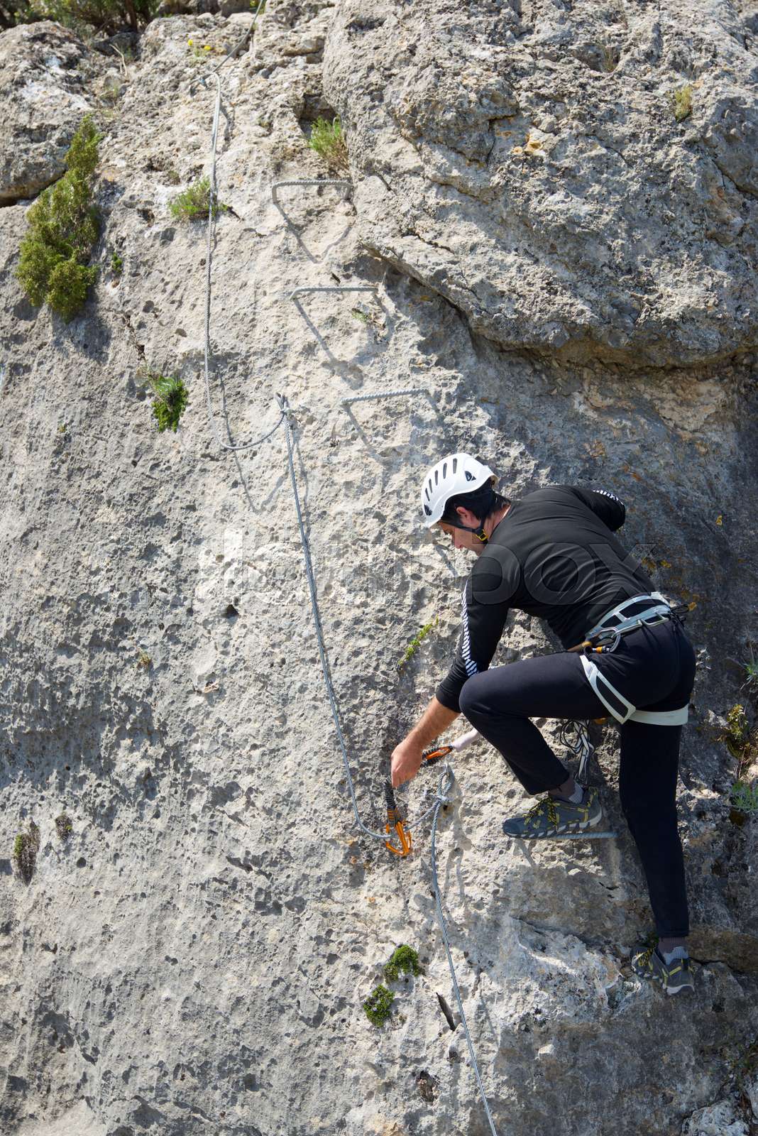 Climbing in Spain Stock image Colourbox