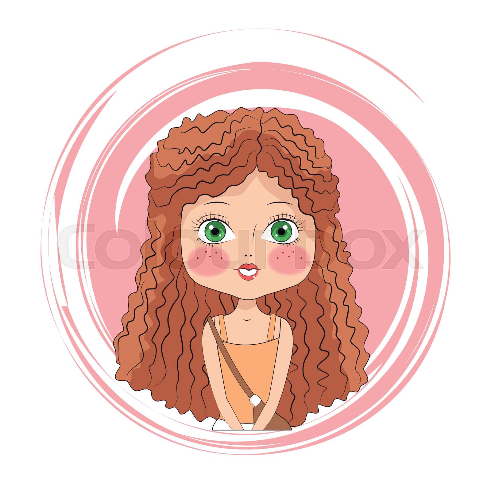Beautiful Girl Face Cartoon Stock Vector Colourbox Beautiful Girl Face Cartoon Stock Vector Colourbox