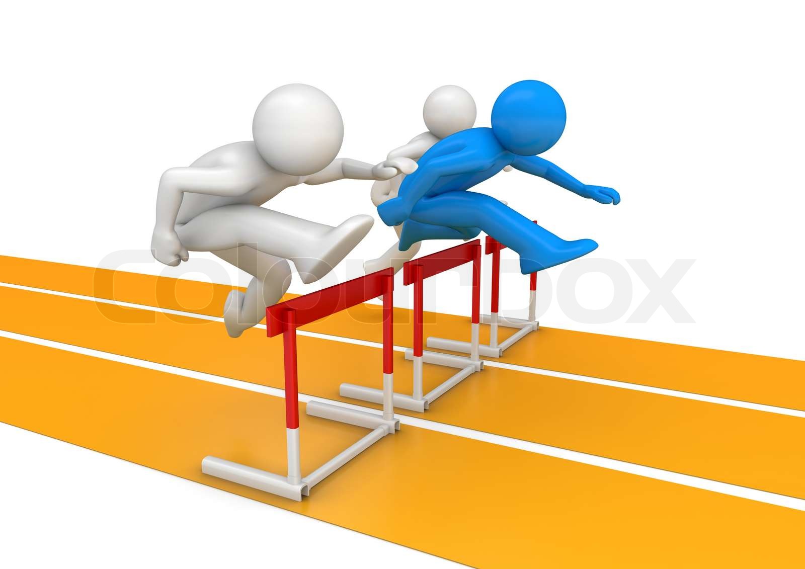 Hurdle race Stock image Colourbox