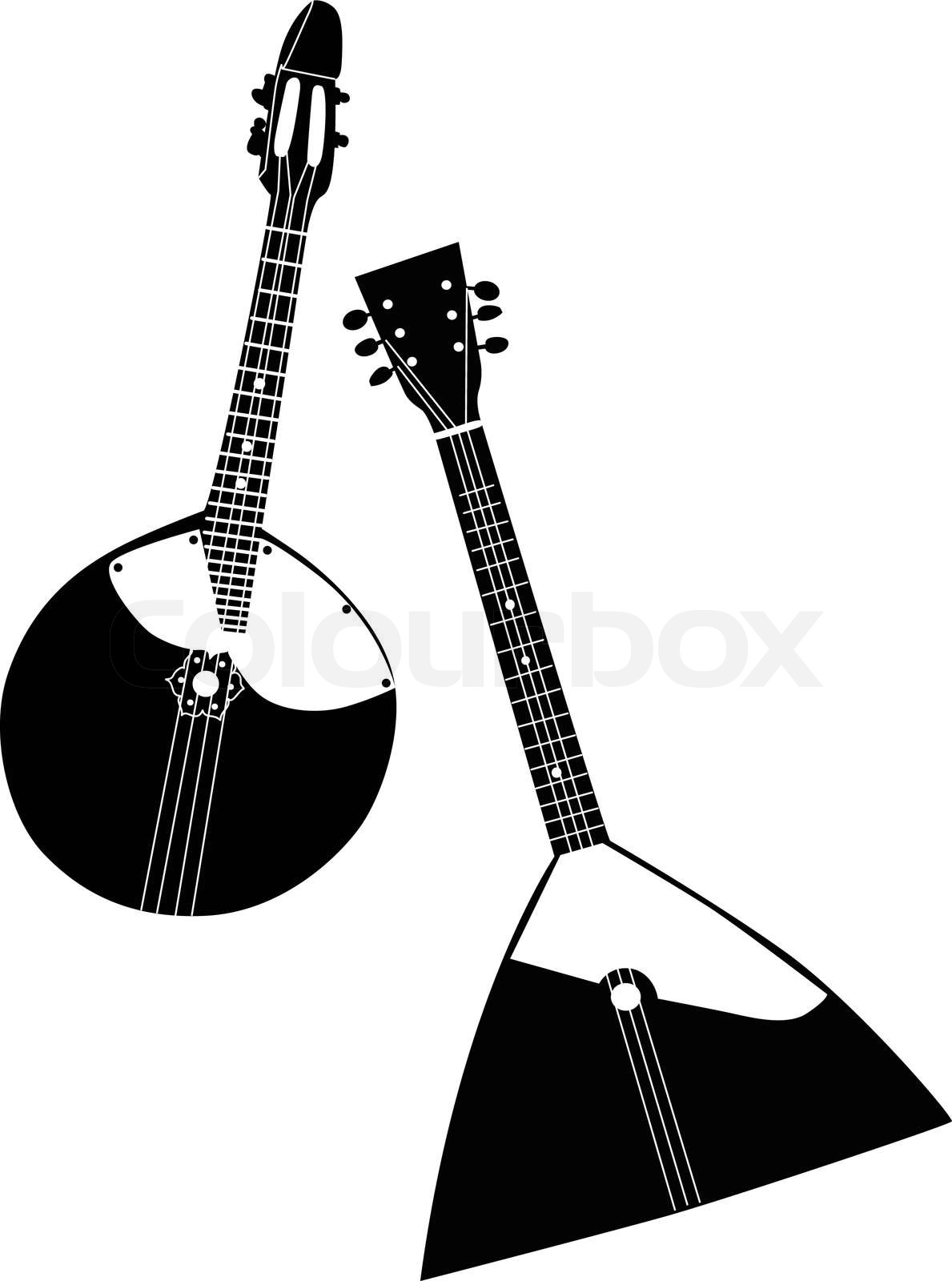 Balalaika Domra musical instruments Stock vector Colourbox