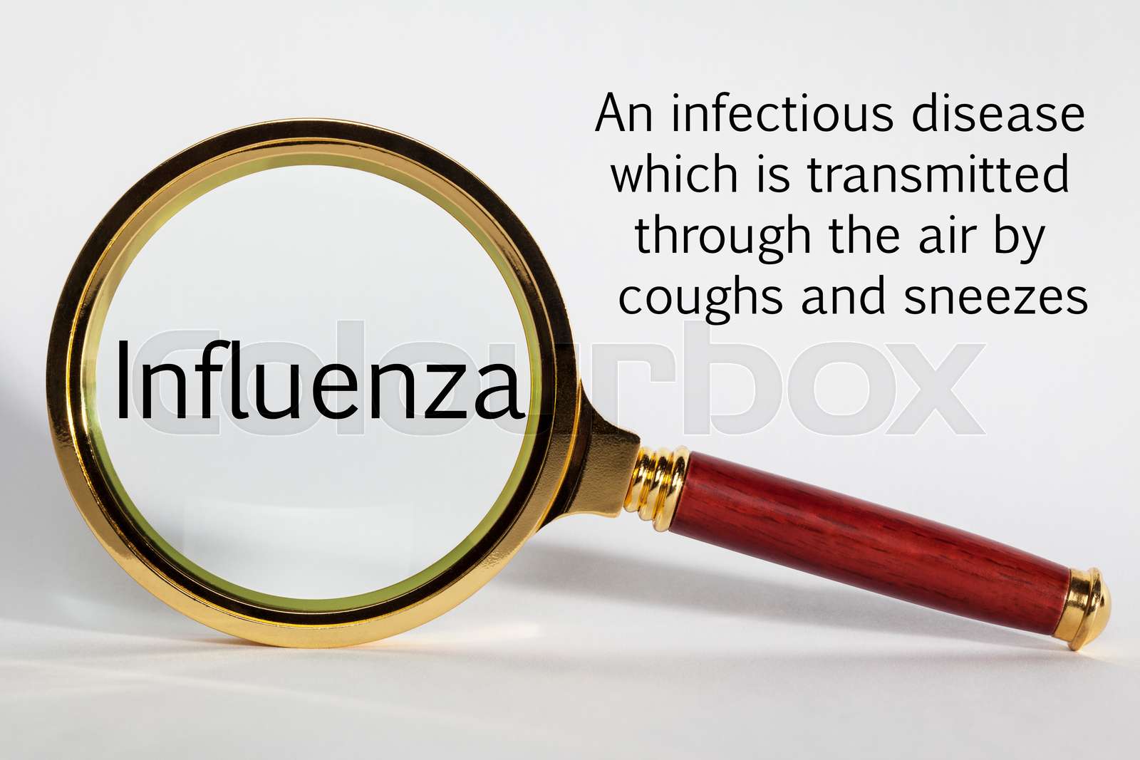 Influenza Concept and Definition Stock image Colourbox