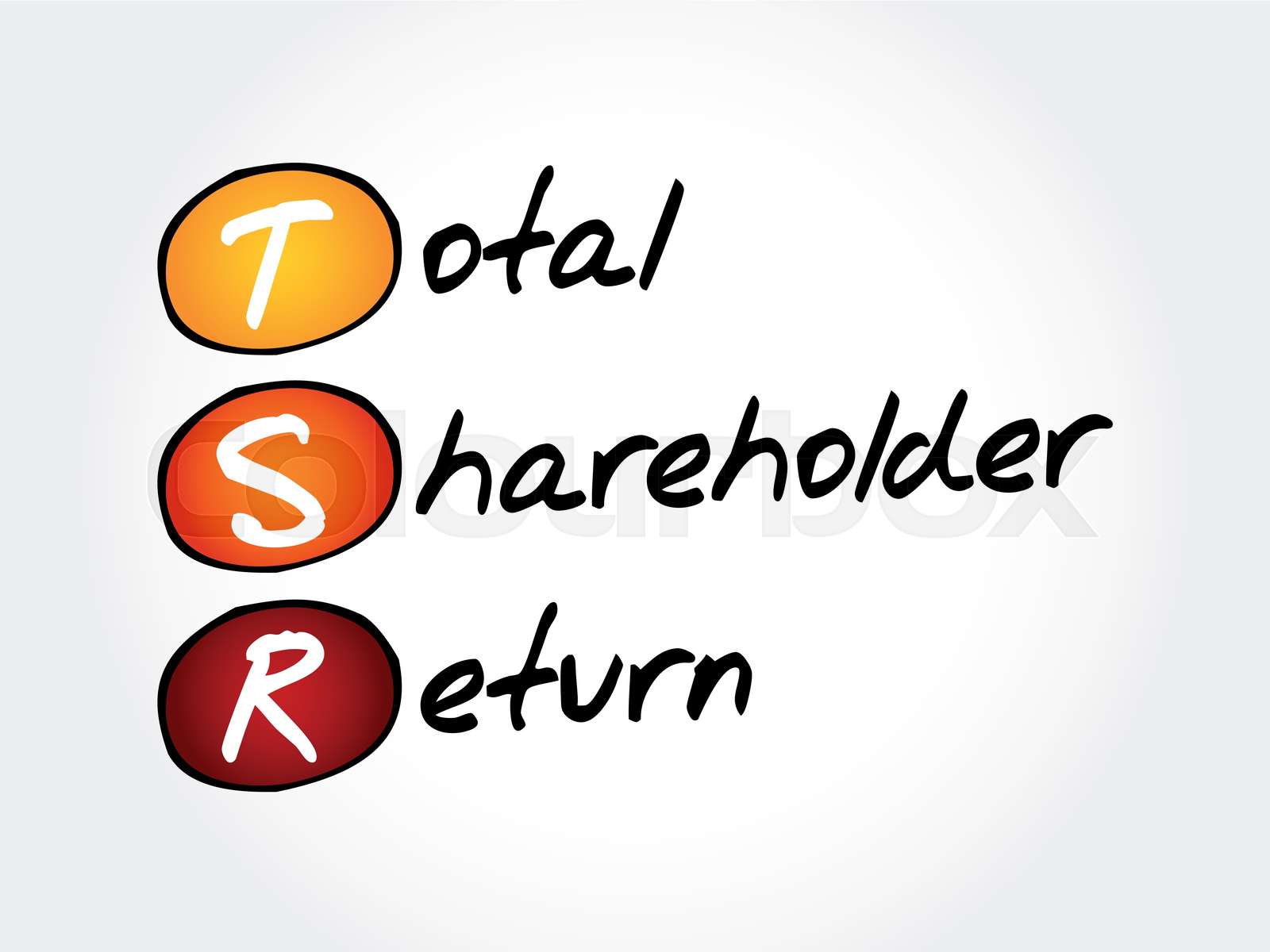 TSR Total Shareholder Return acronym Stock vector Colourbox