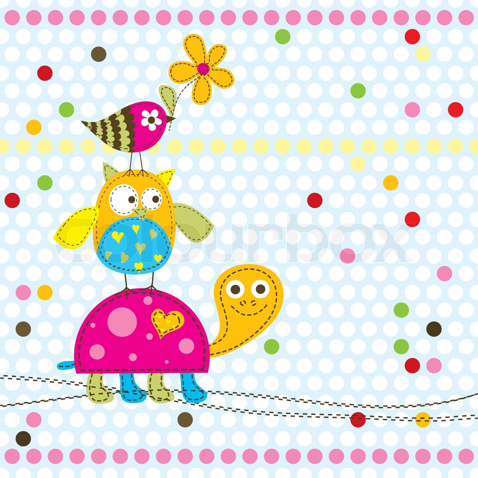 Vorlage Grußkarte, Vektor- | Stock-Vektor | Colourbox