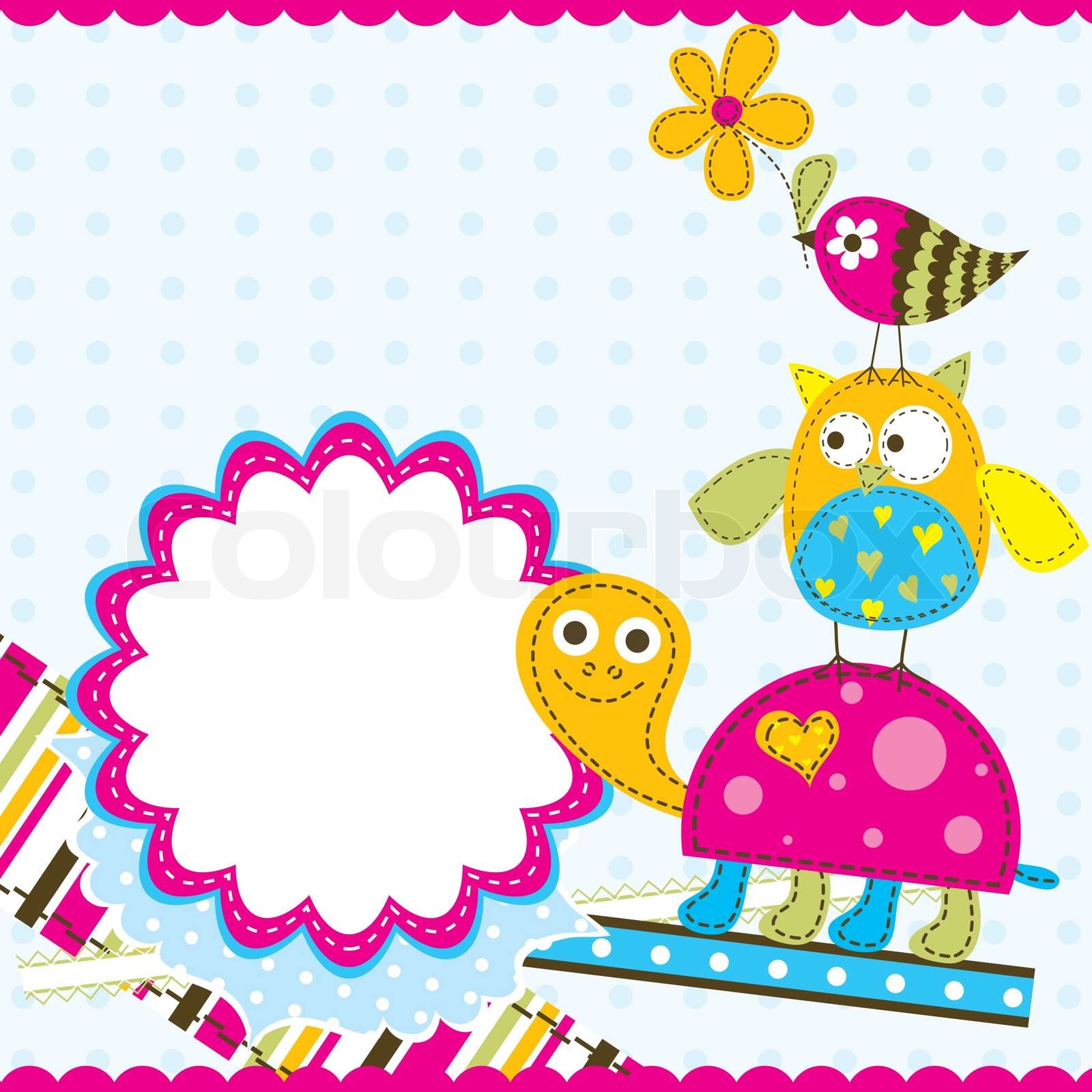 Vorlage Grußkarte, Vektor- | Stock-Vektor | Colourbox