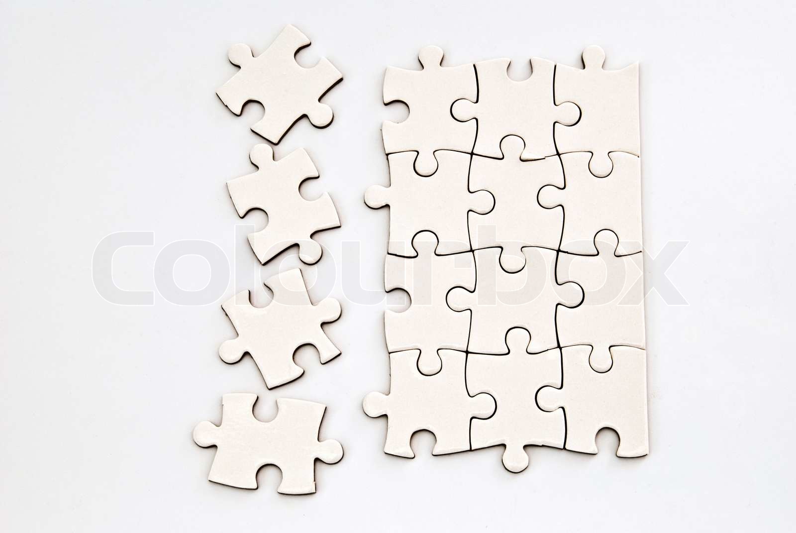 Puzzleteile Stock Bild Colourbox