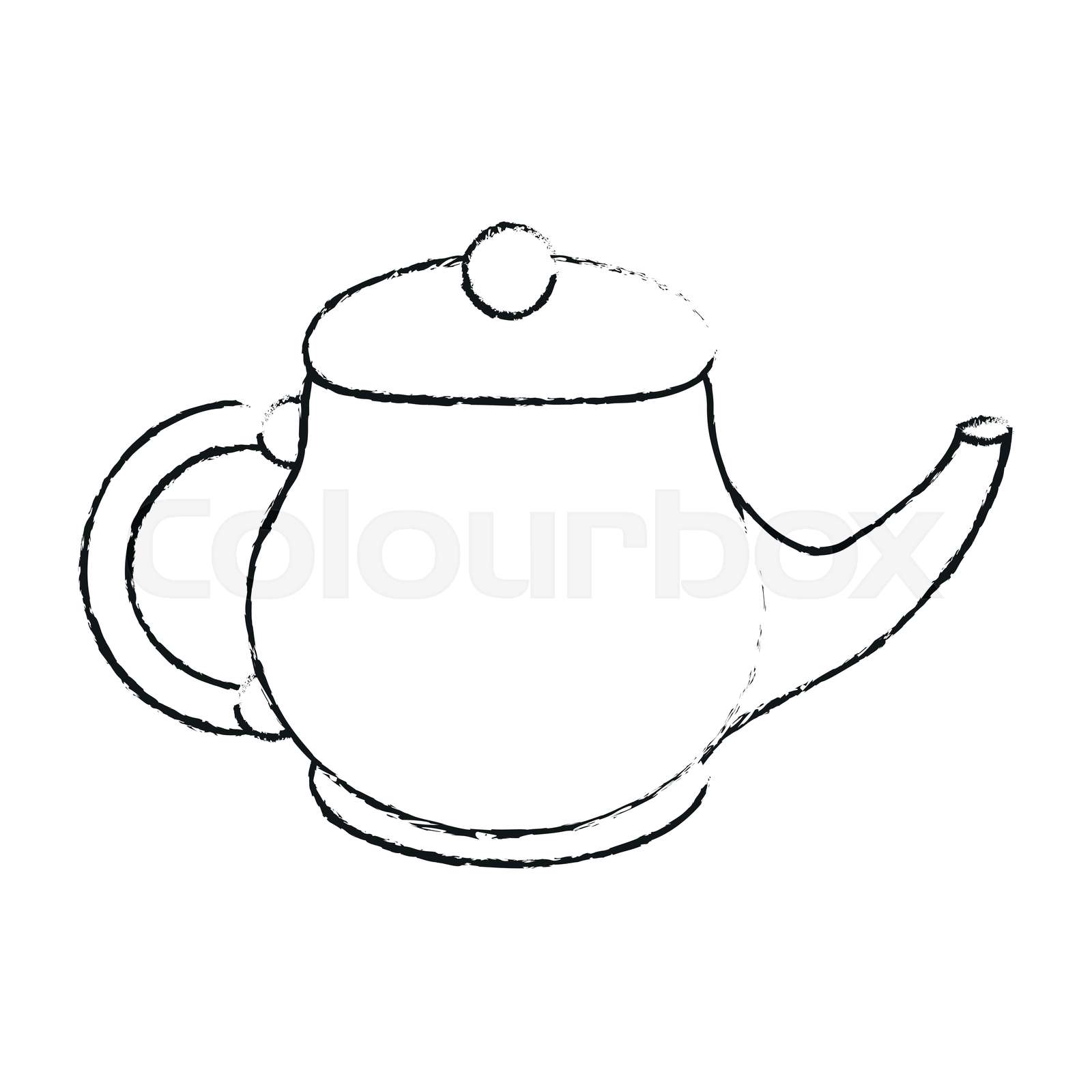 Porcelain tea jug Stock vector Colourbox