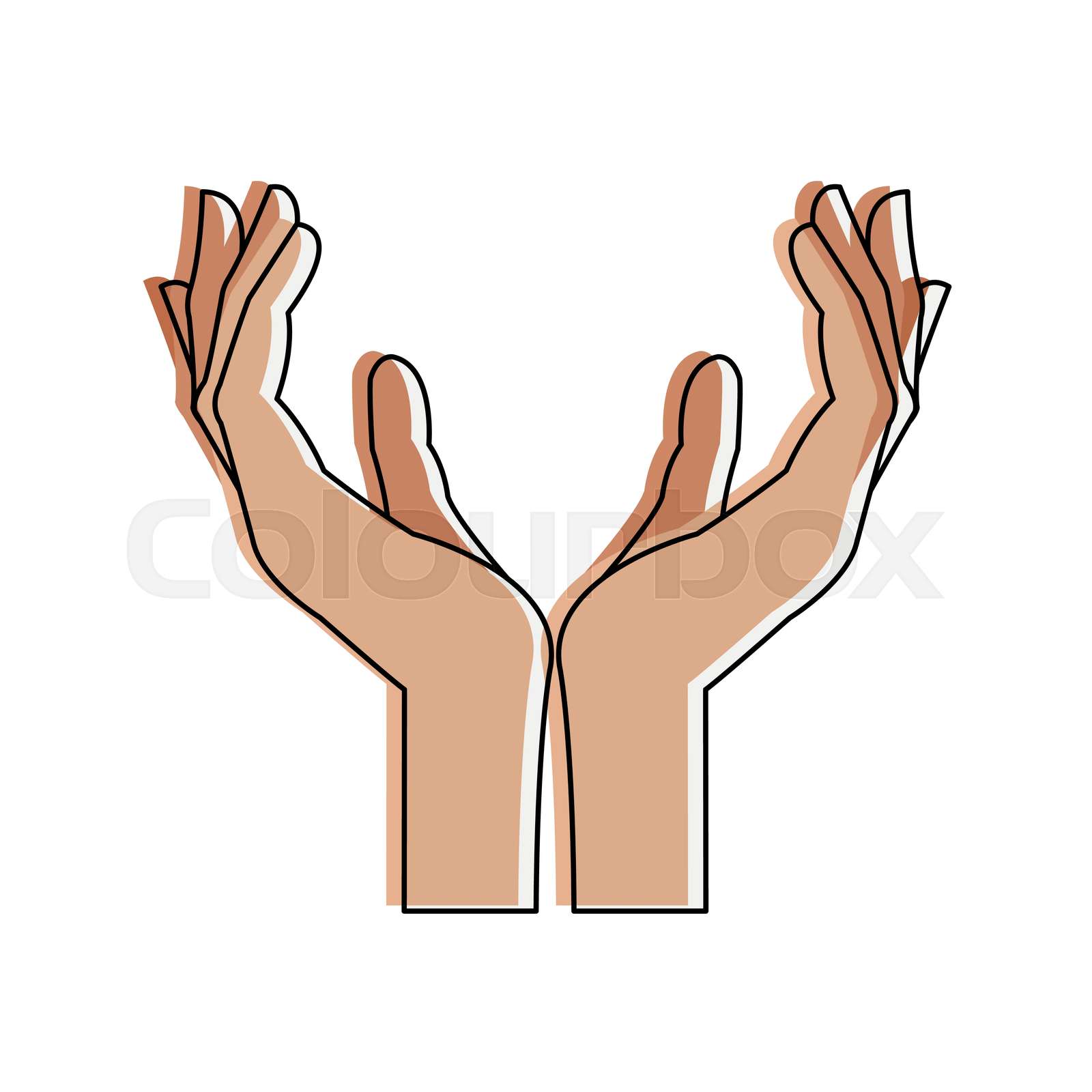 Human hands symbol Stock vector Colourbox