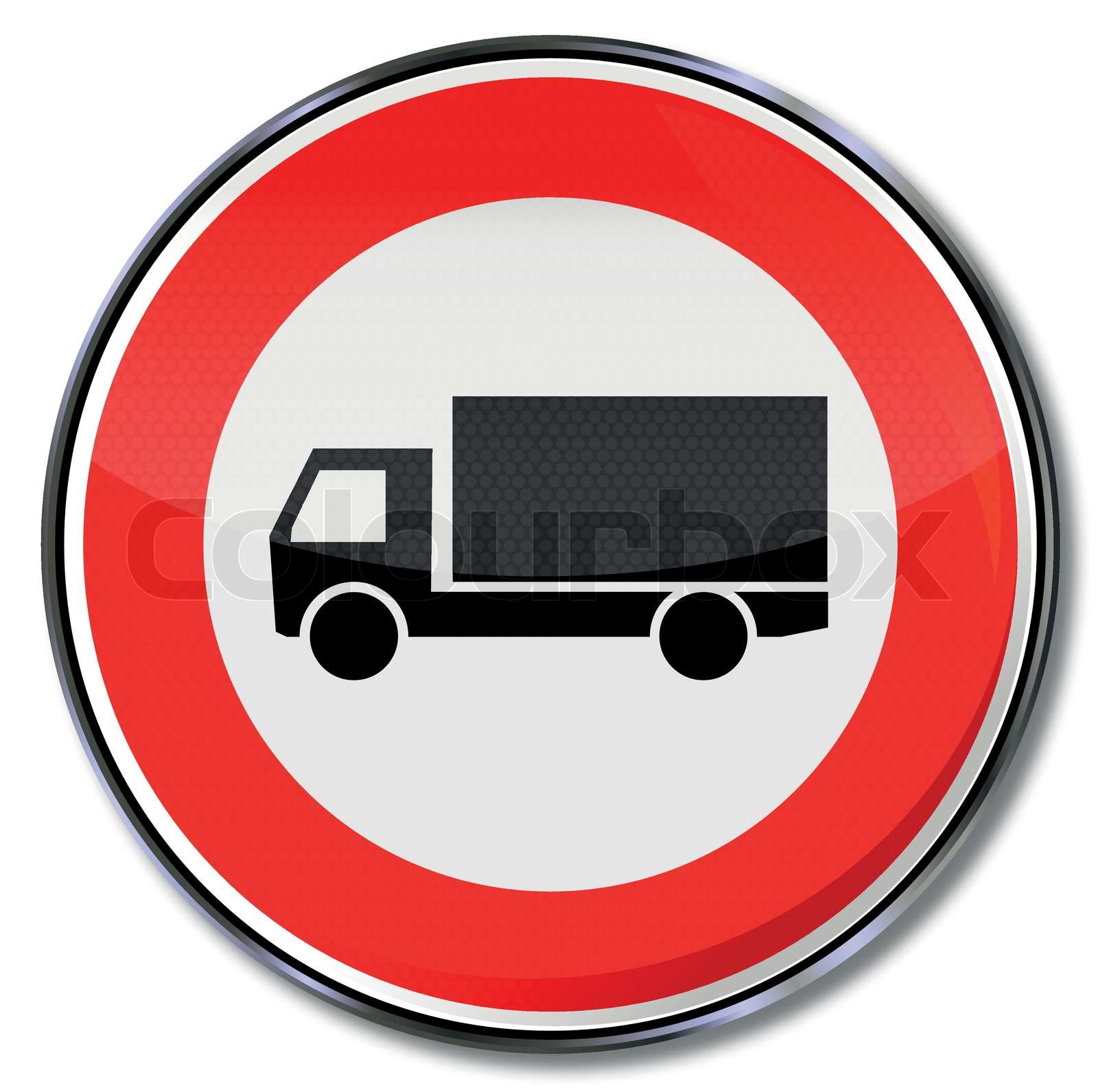 Verkehrsschild LKW StockVektor Colourbox