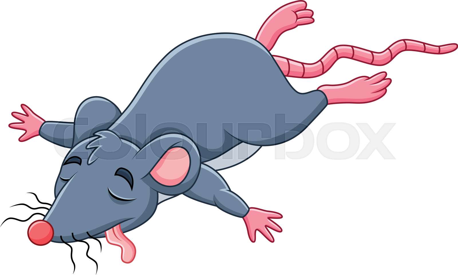 Cartoon dead mouse | Stock vector | Colourbox