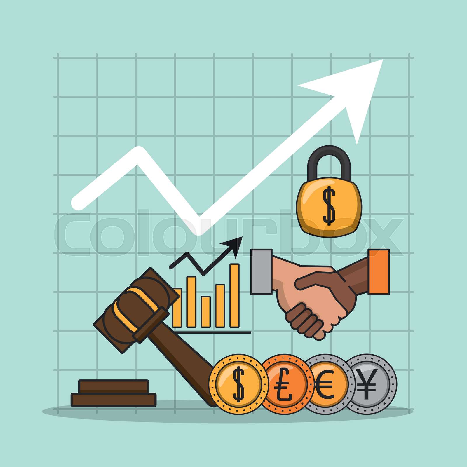 finance and trading cartoon | Stock vector | Colourbox