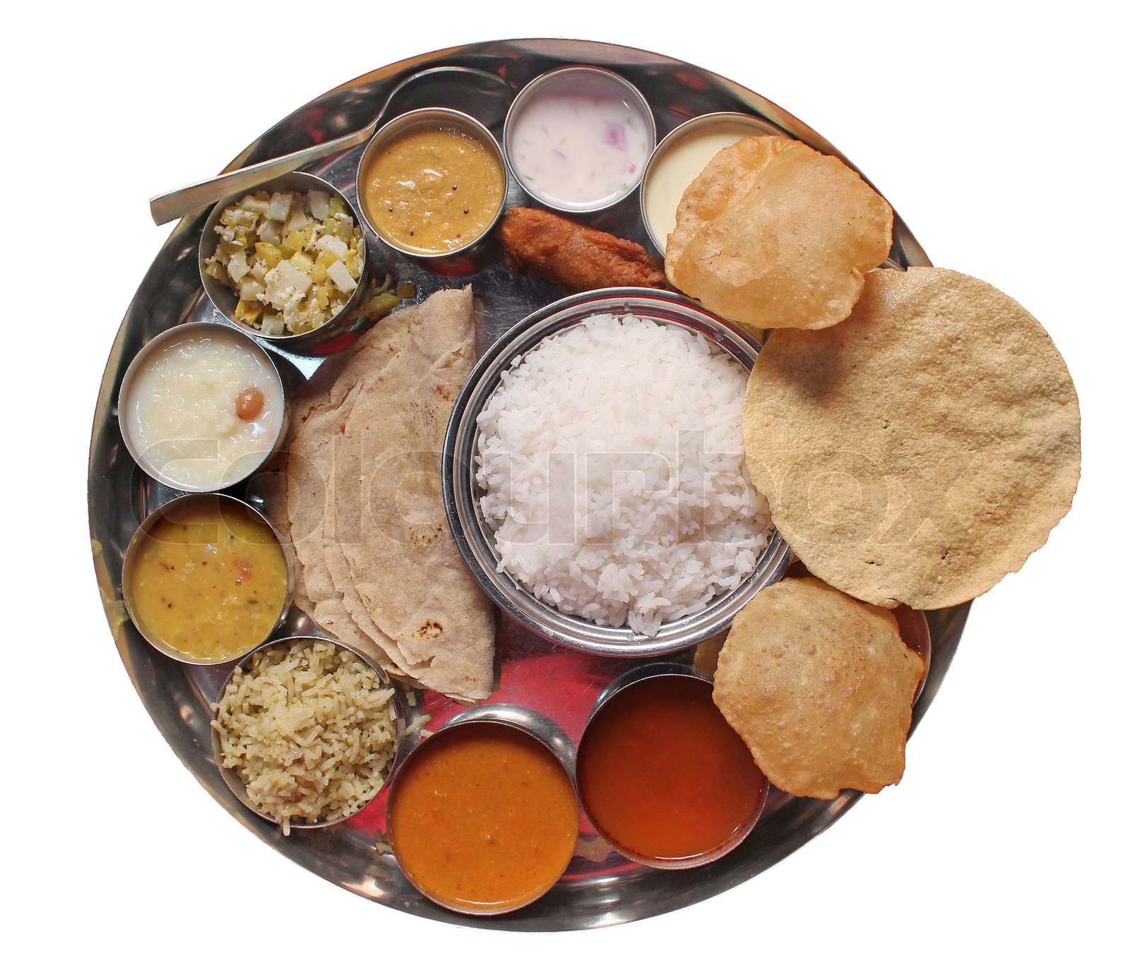 Traditional Indian Lunch Food And Meals Stock Image Colourbox
