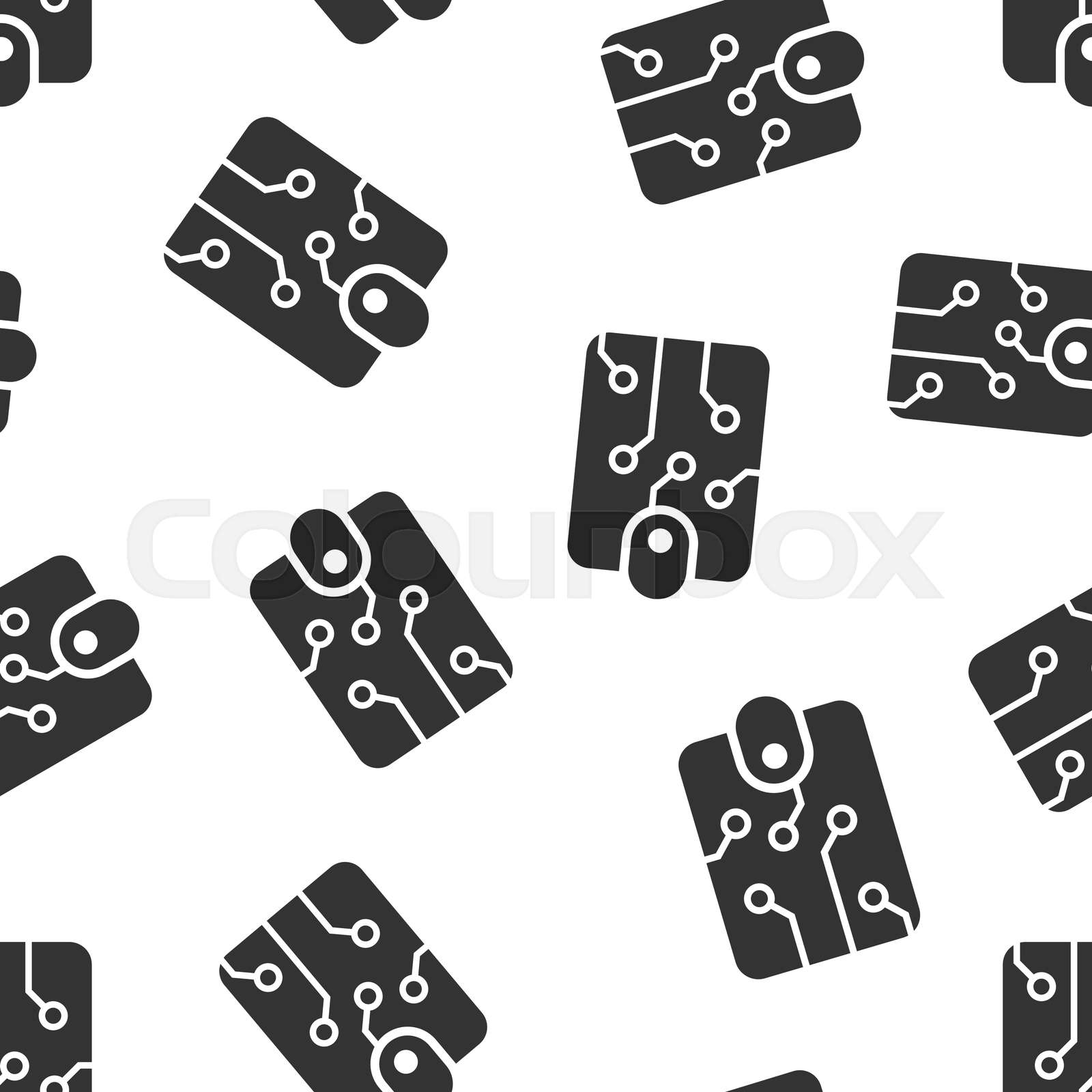 Digital wallet icon seamless pattern background. Crypto bag vector... -  Stock Image - Everypixel
