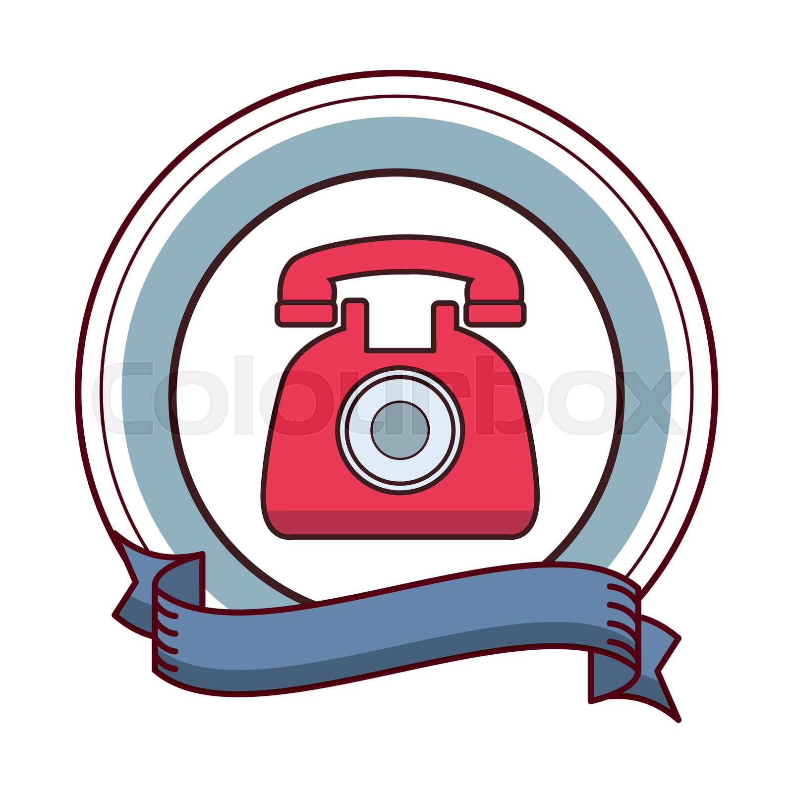 classic telephone cartoon | Stock vector | Colourbox