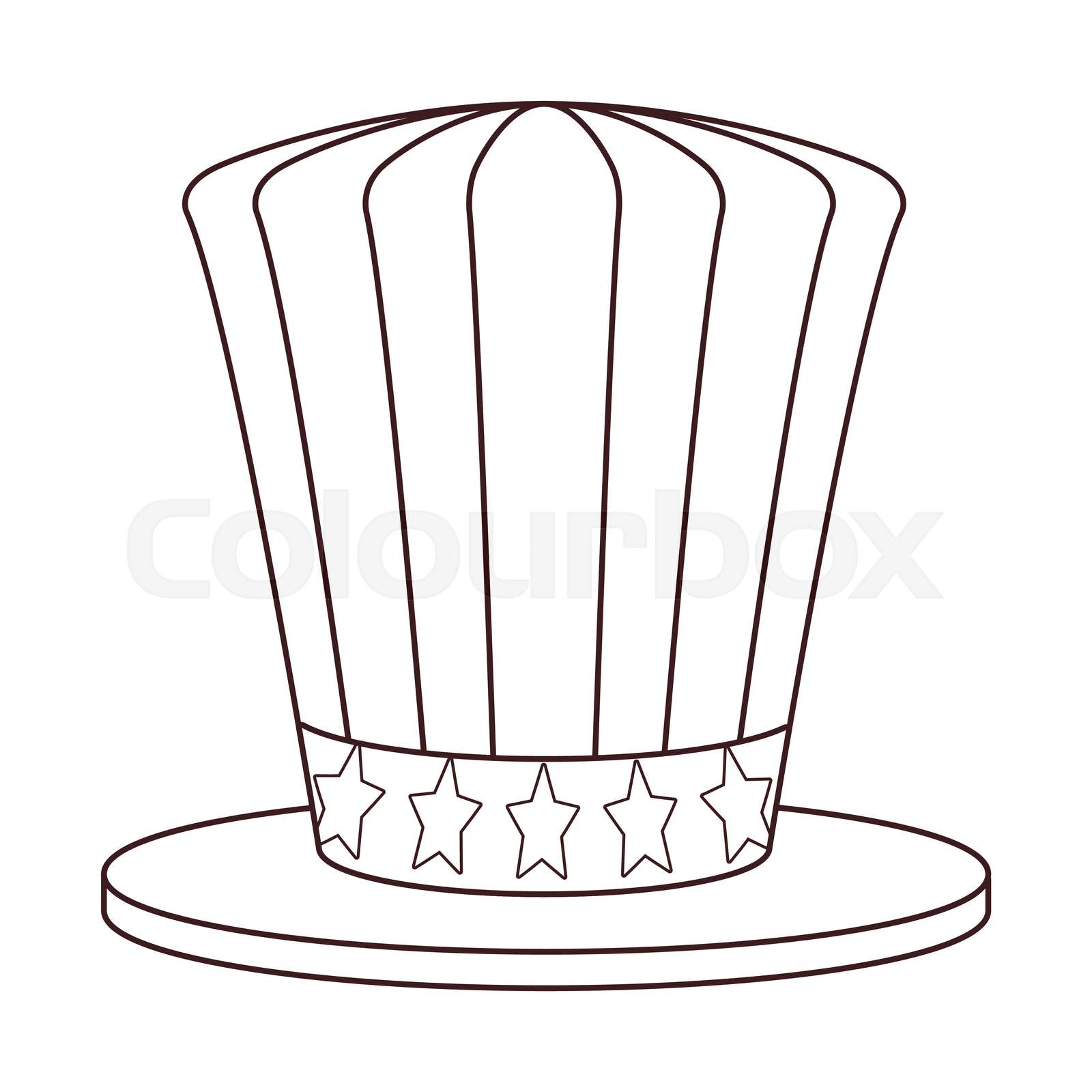 american flag hat cartoon Stock vector Colourbox