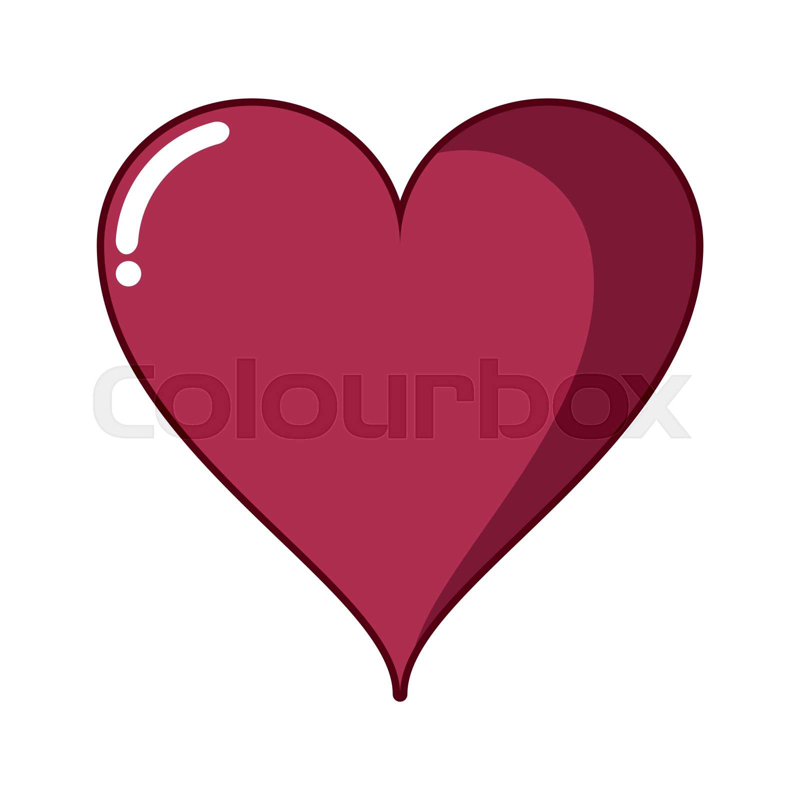 Lovely Heart Isolated Stock Vector Colourbox
