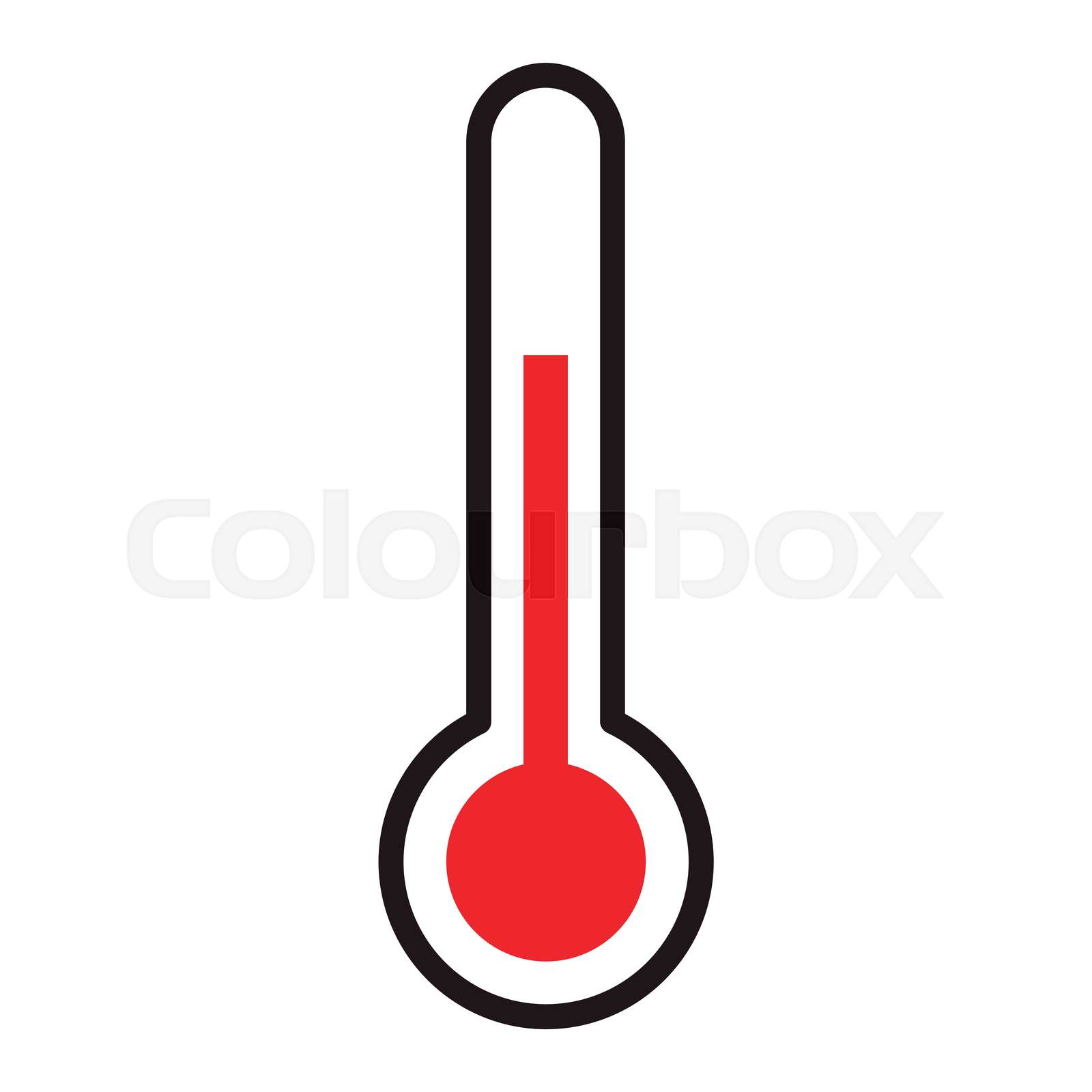 Thermometer symbol isolated Stock vector Colourbox