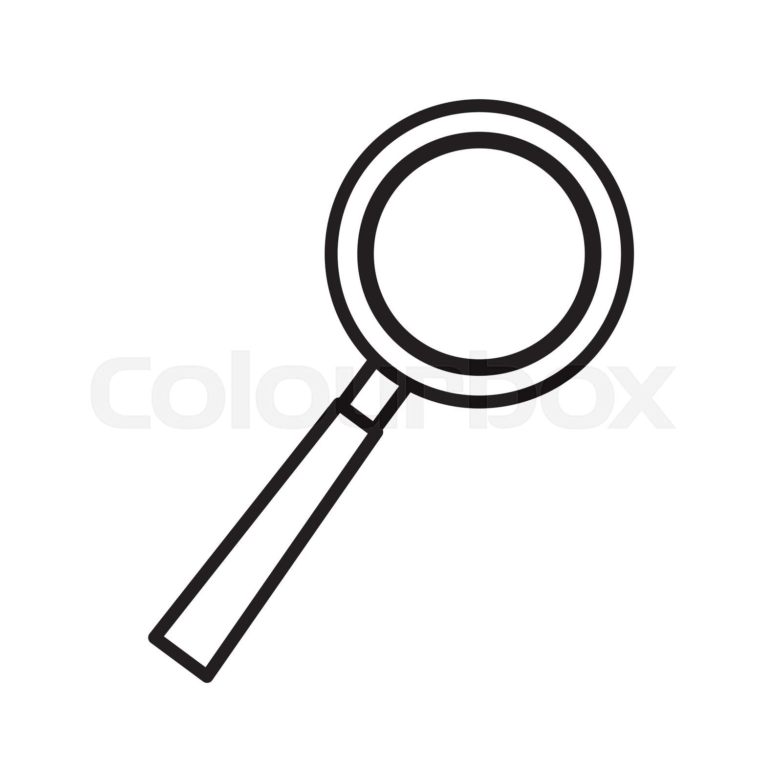 Magnifying glass symbol Stock vector Colourbox