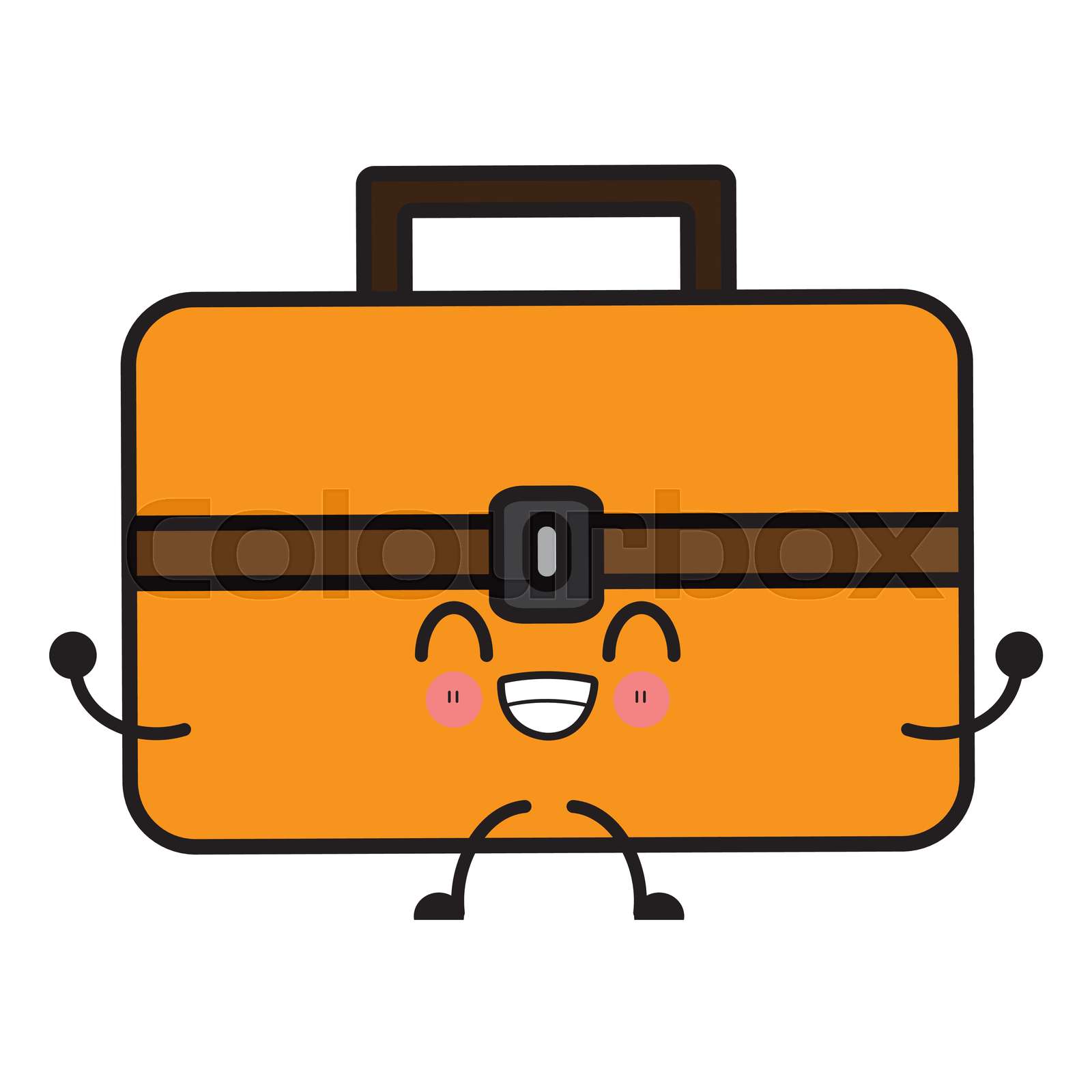 Construction tool box cute kawaii cartoon cute kawaii cartoon | Stock