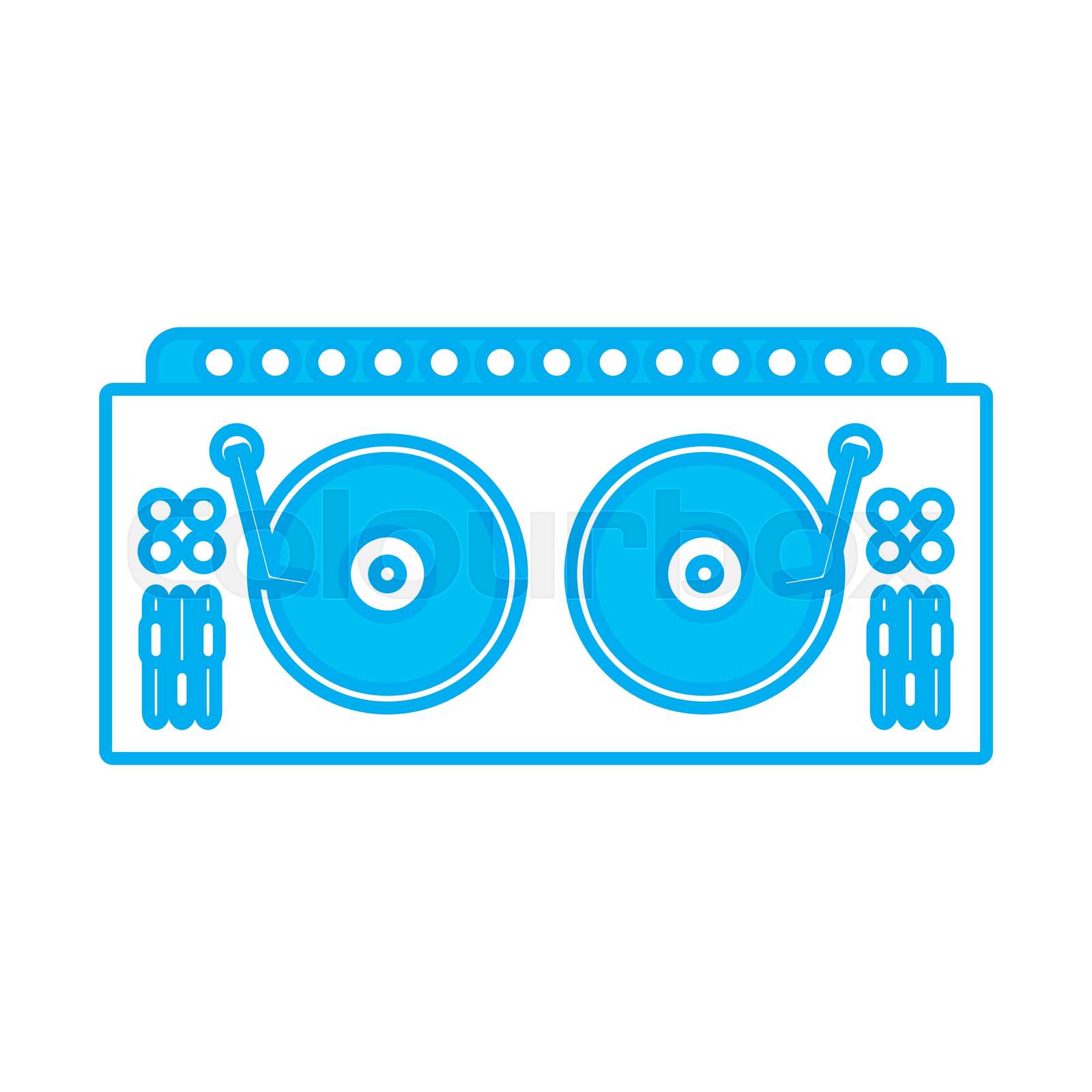 DJ turntable symbol Stock vector Colourbox