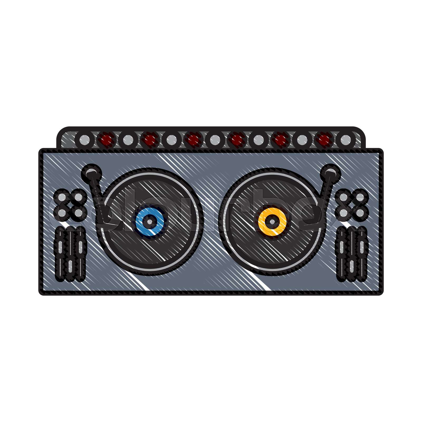 DJ turntable symbol Stock vector Colourbox