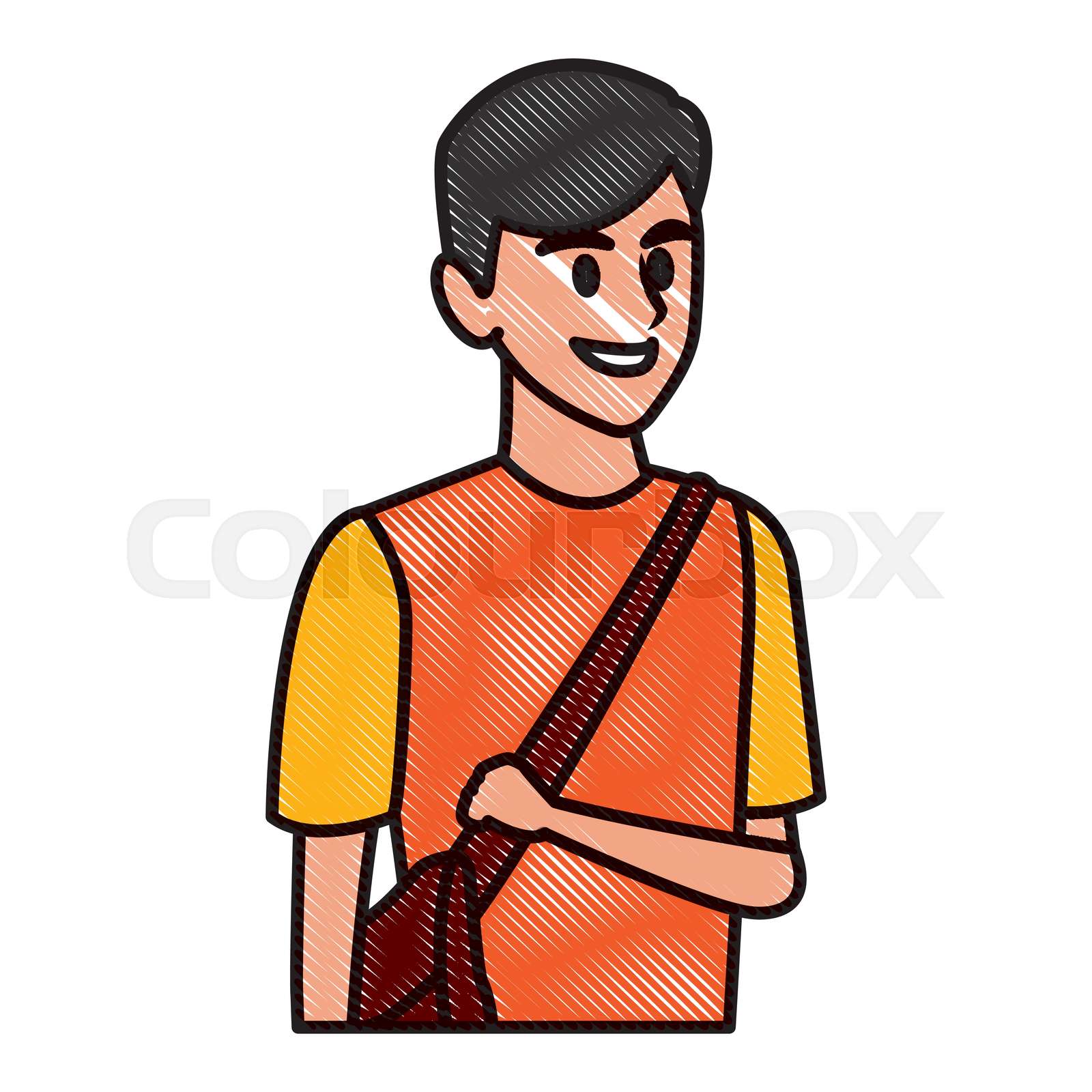 Male College Student Clipart