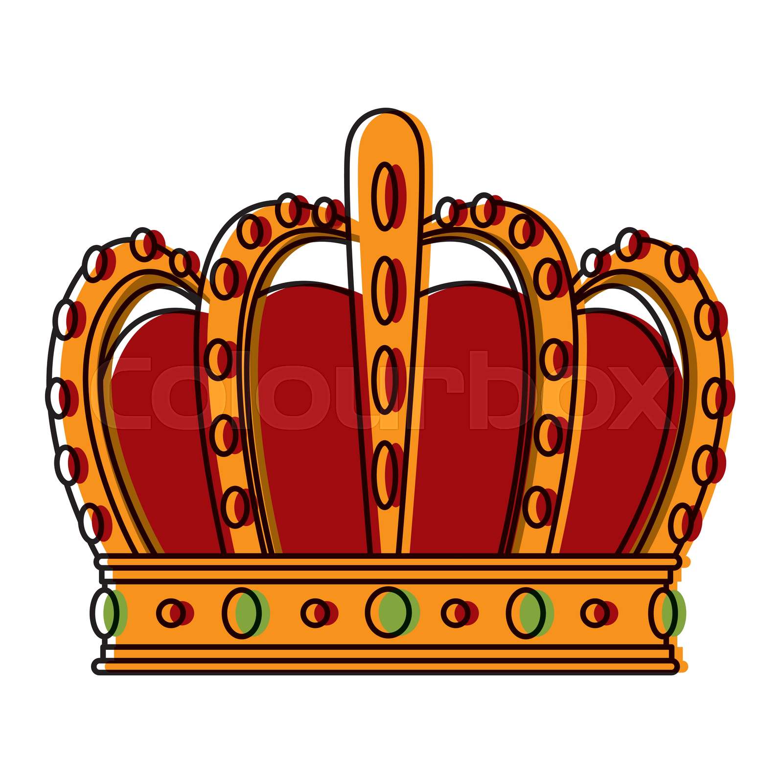 King crown symbol Stock vector Colourbox