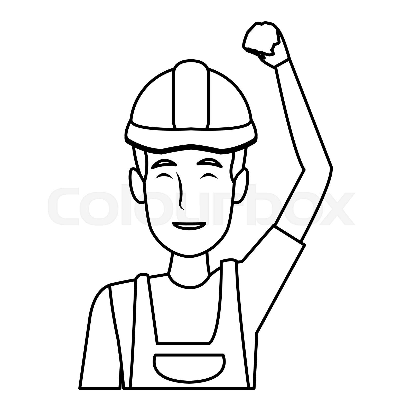 man construction worker labor force contractor occupation job | Stock ...