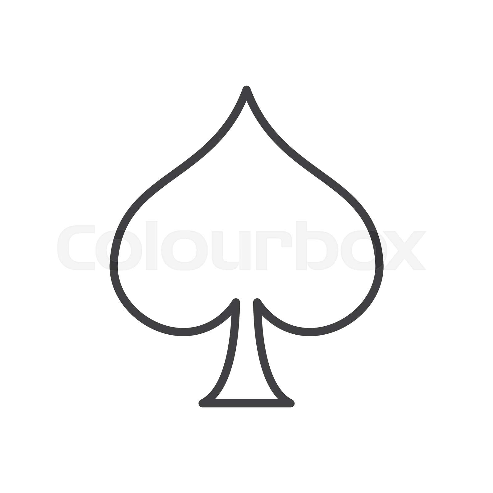 spade card icon Stock vector Colourbox